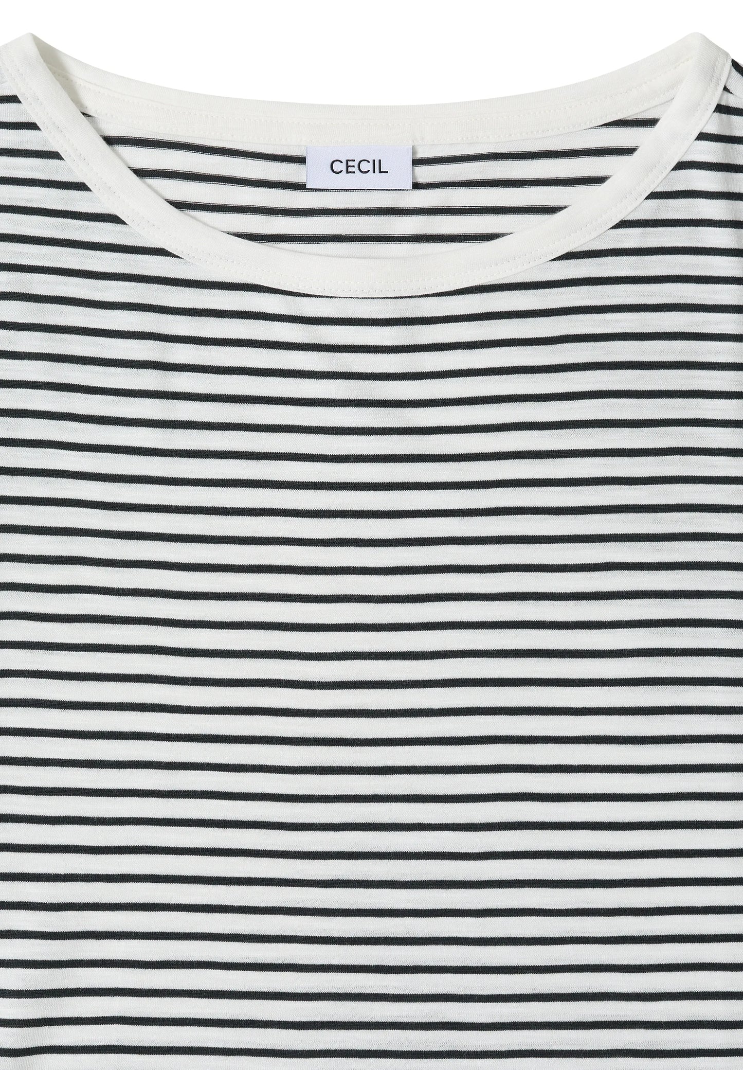 Cecil – T-Shirt mit Boat Neck und Streifen