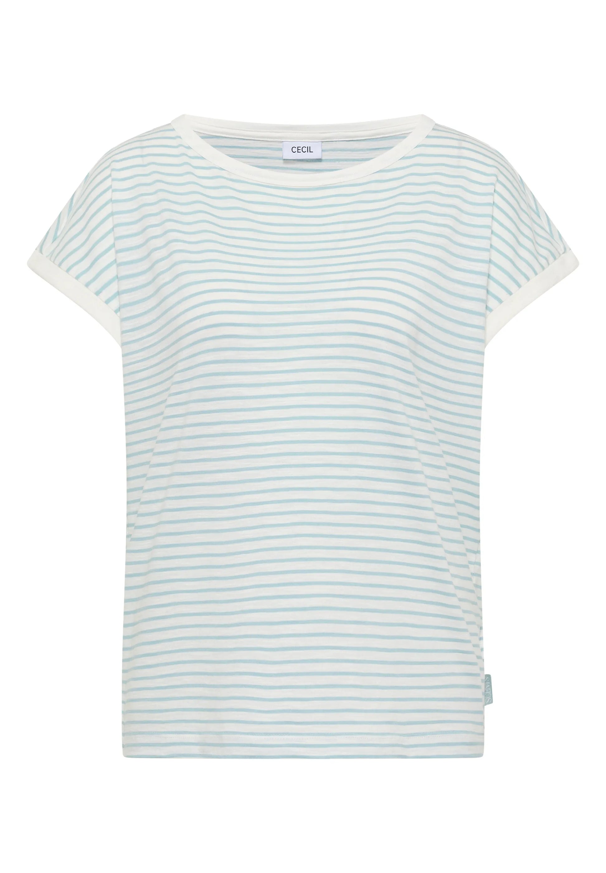 Cecil – T-Shirt mit Boat Neck und Streifen