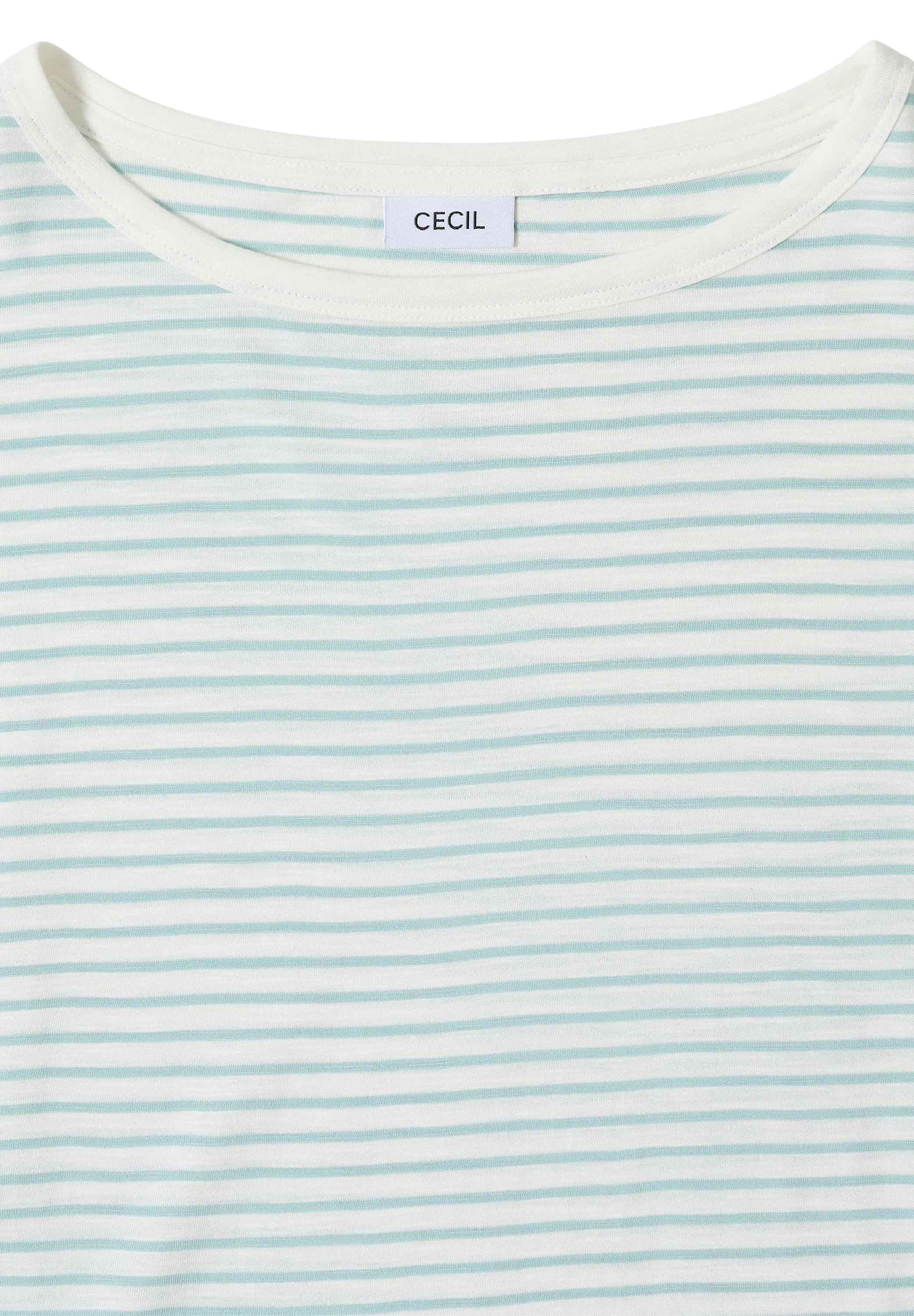 Cecil – T-Shirt mit Boat Neck und Streifen