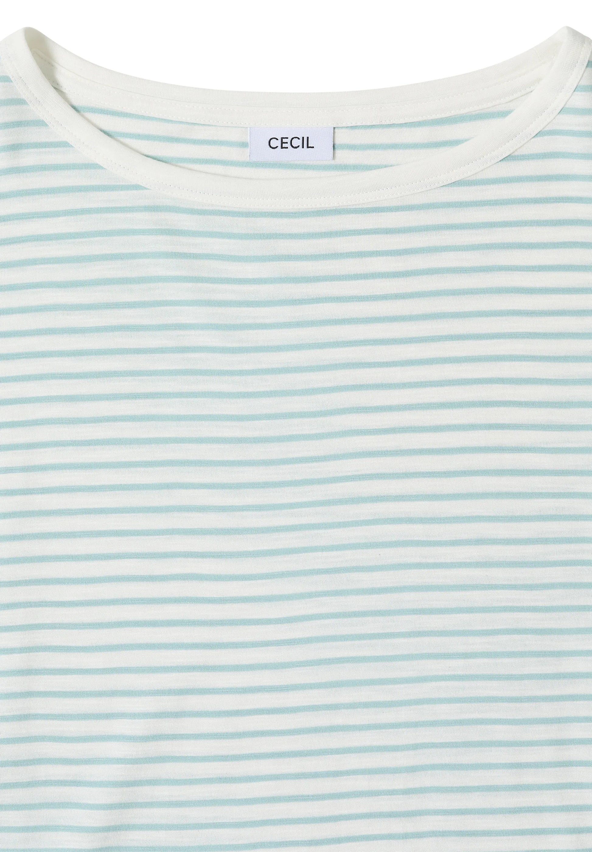 Cecil – T-Shirt mit Boat Neck und Streifen