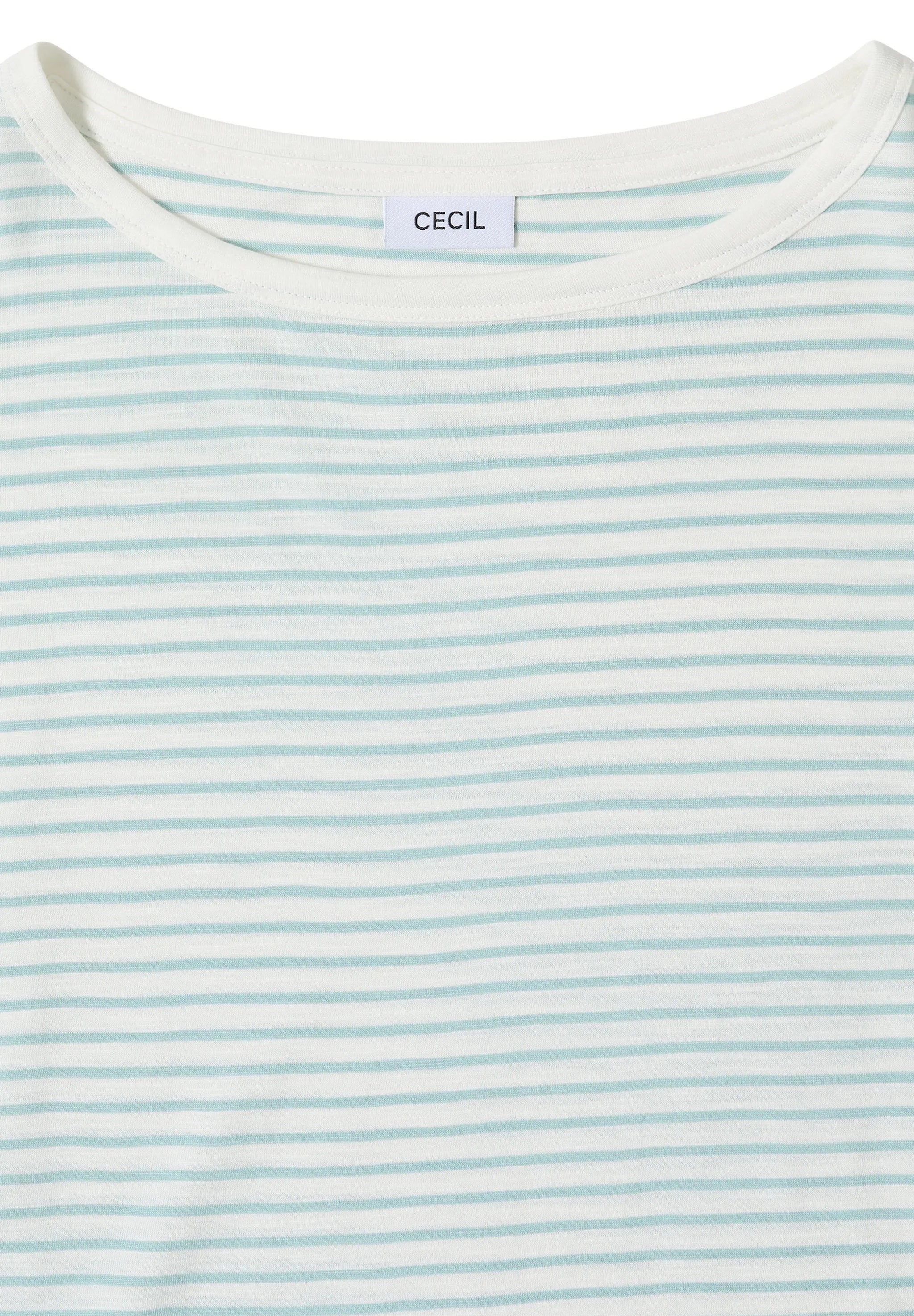 Cecil – T-Shirt mit Boat Neck und Streifen