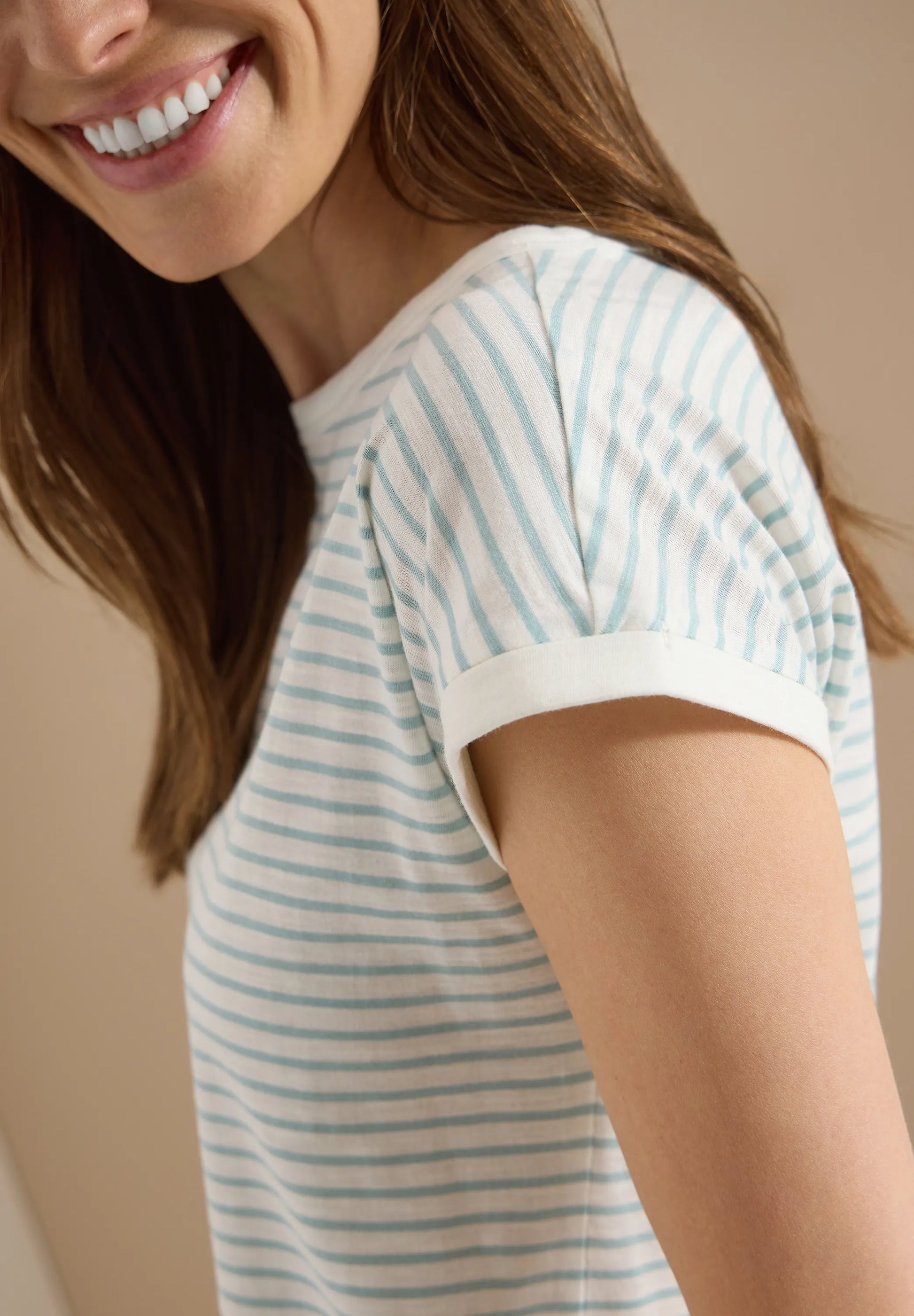 Cecil – T-Shirt mit Boat Neck und Streifen