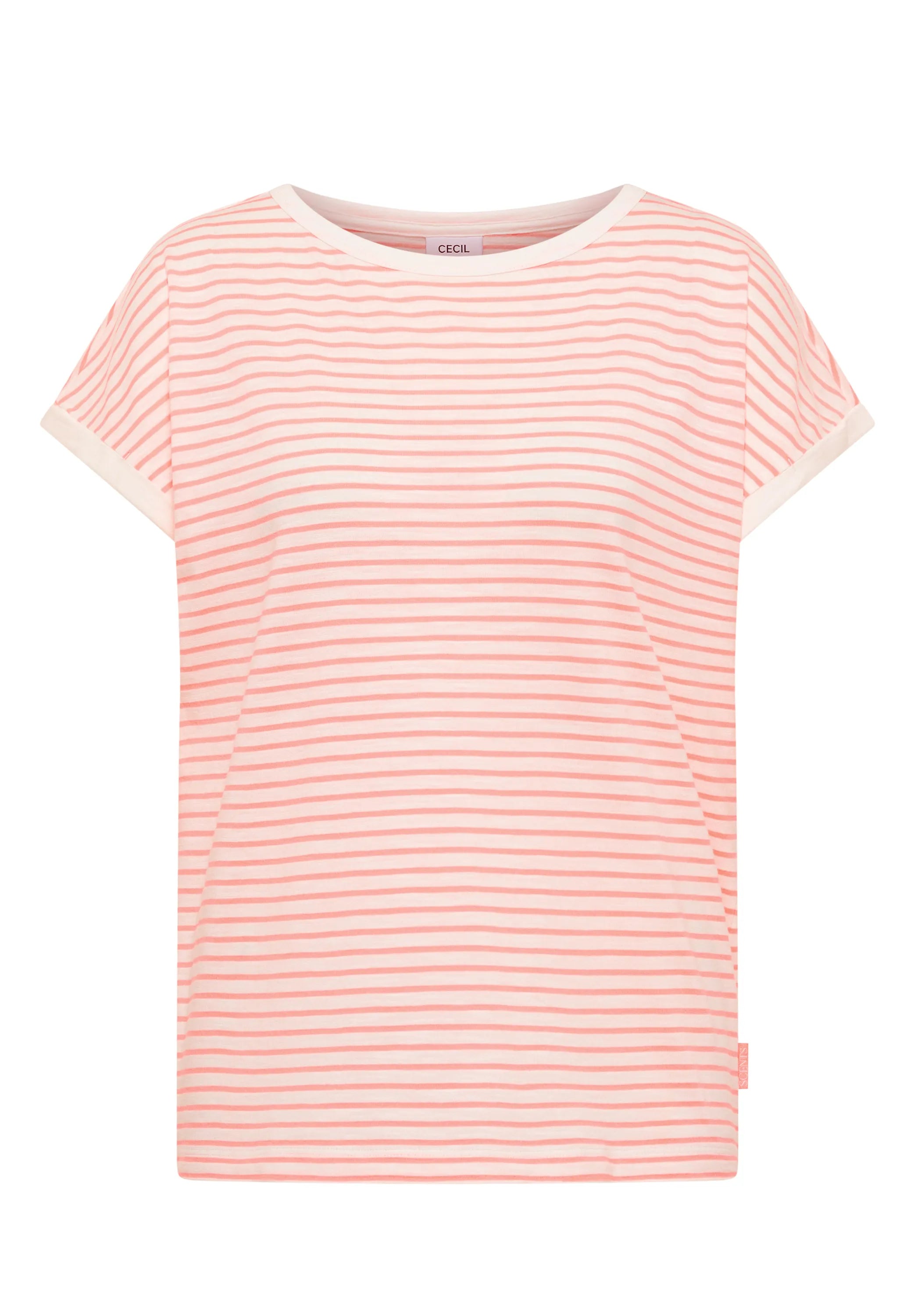 Cecil – T-Shirt mit Boat Neck und Streifen