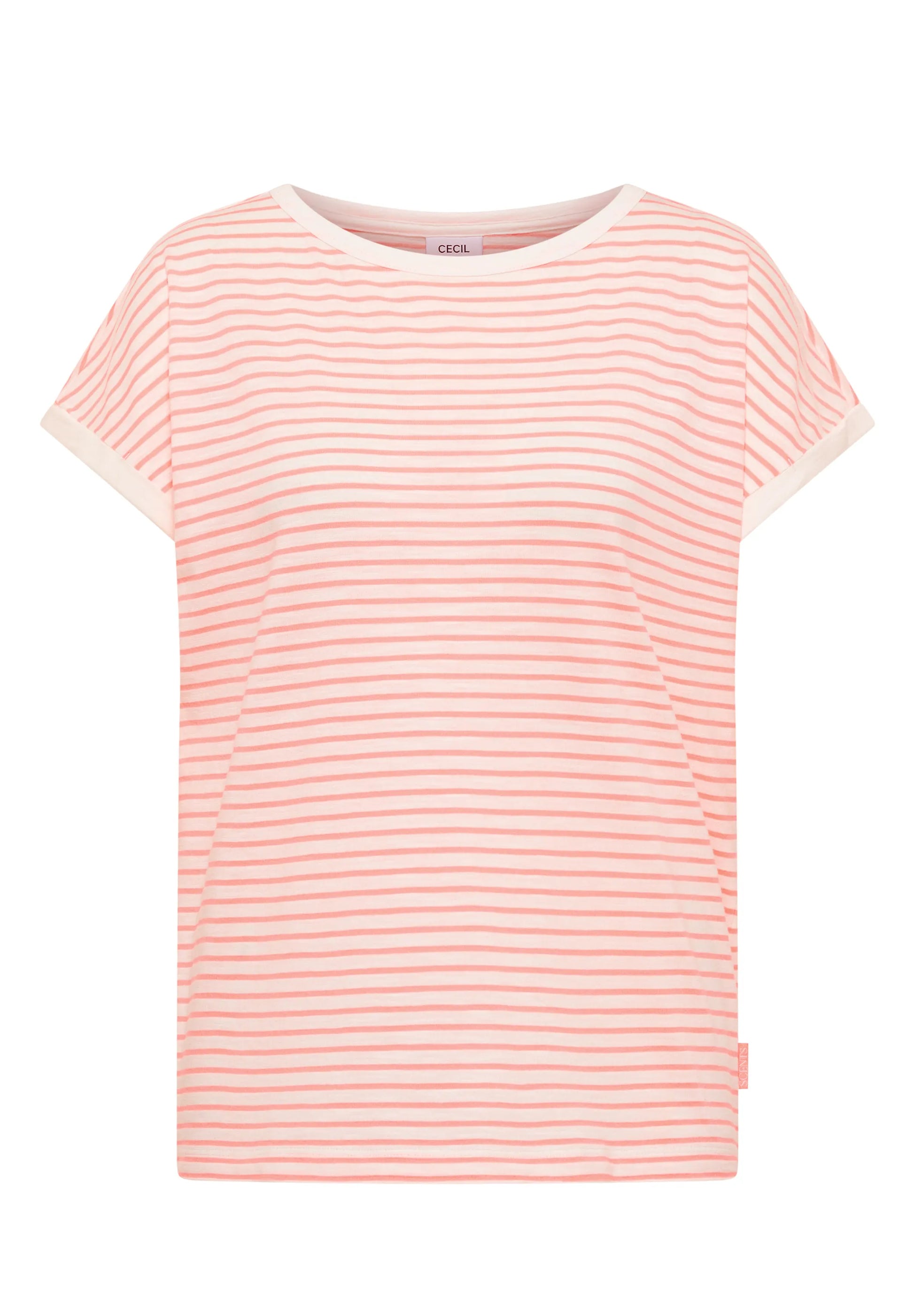 Cecil – T-Shirt mit Boat Neck und Streifen