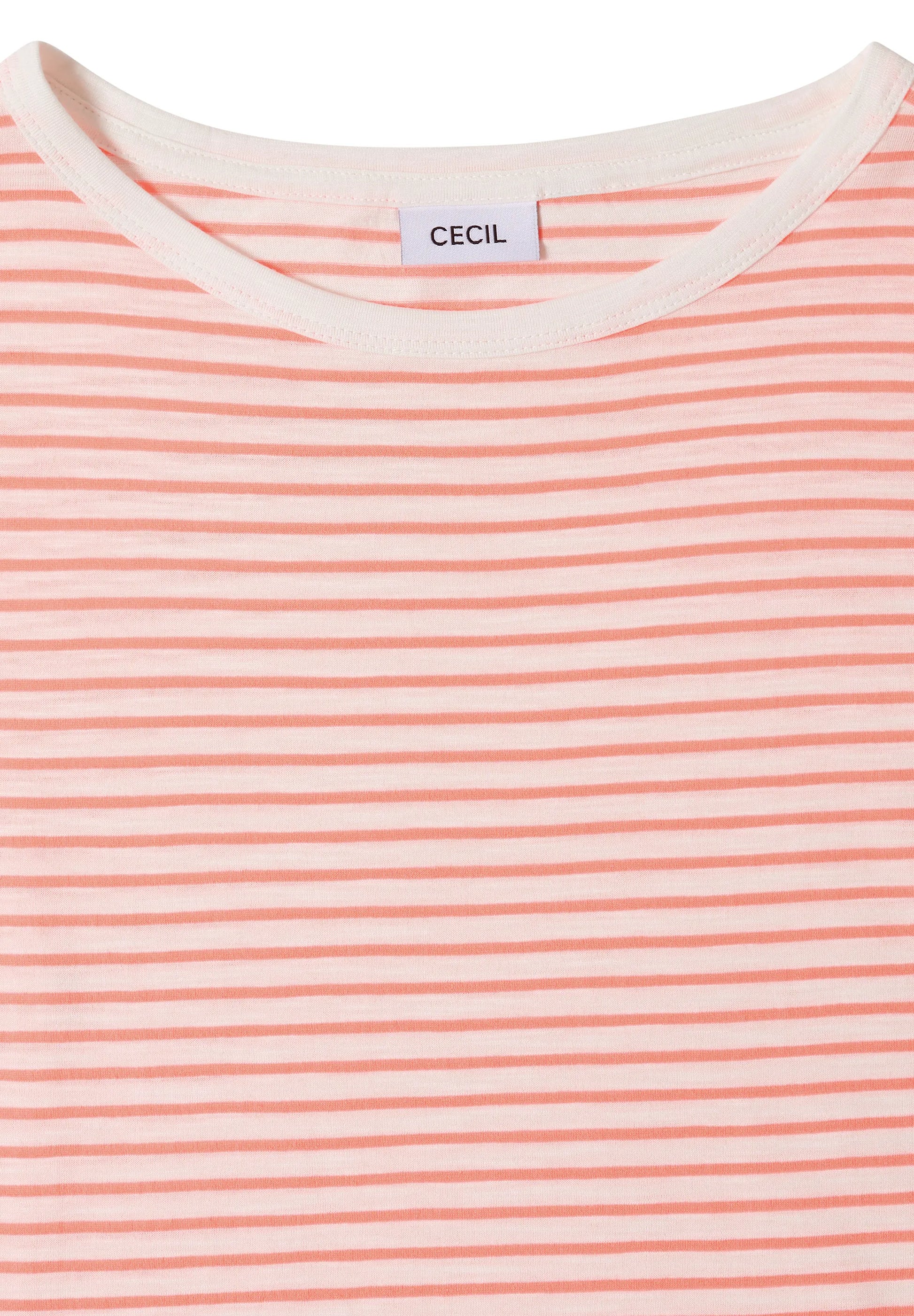 Cecil – T-Shirt mit Boat Neck und Streifen