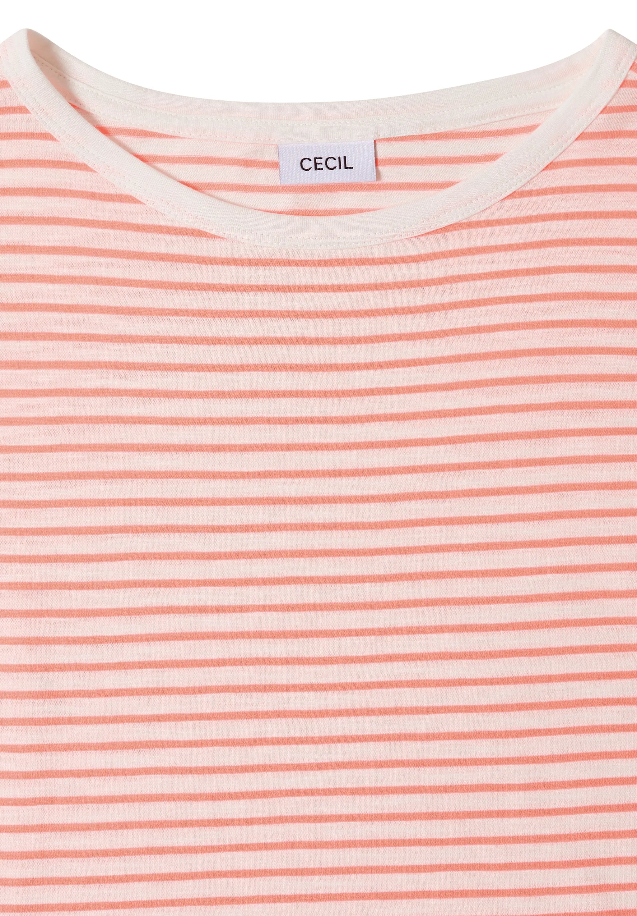 Cecil – T-Shirt mit Boat Neck und Streifen
