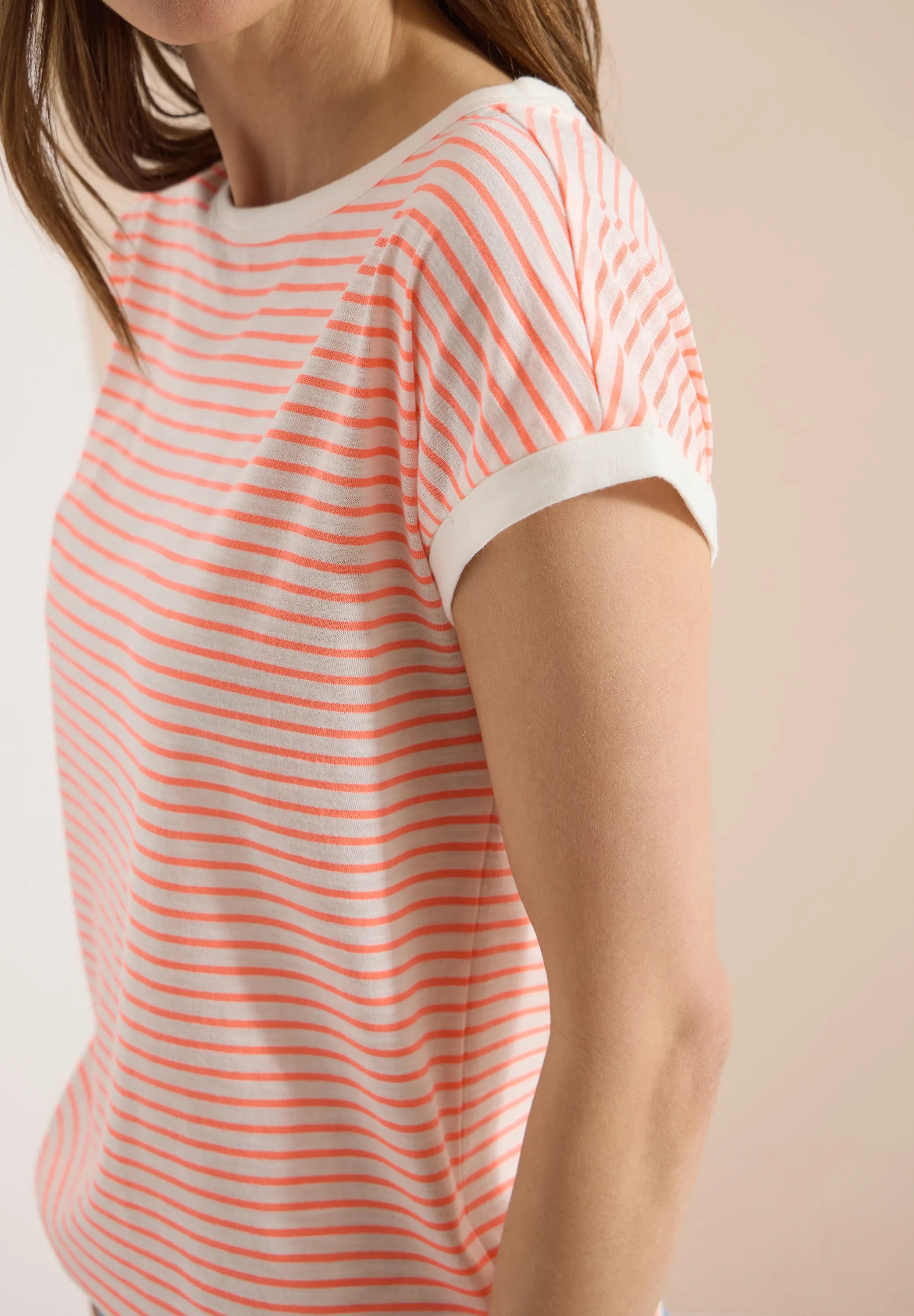 Cecil – T-Shirt mit Boat Neck und Streifen