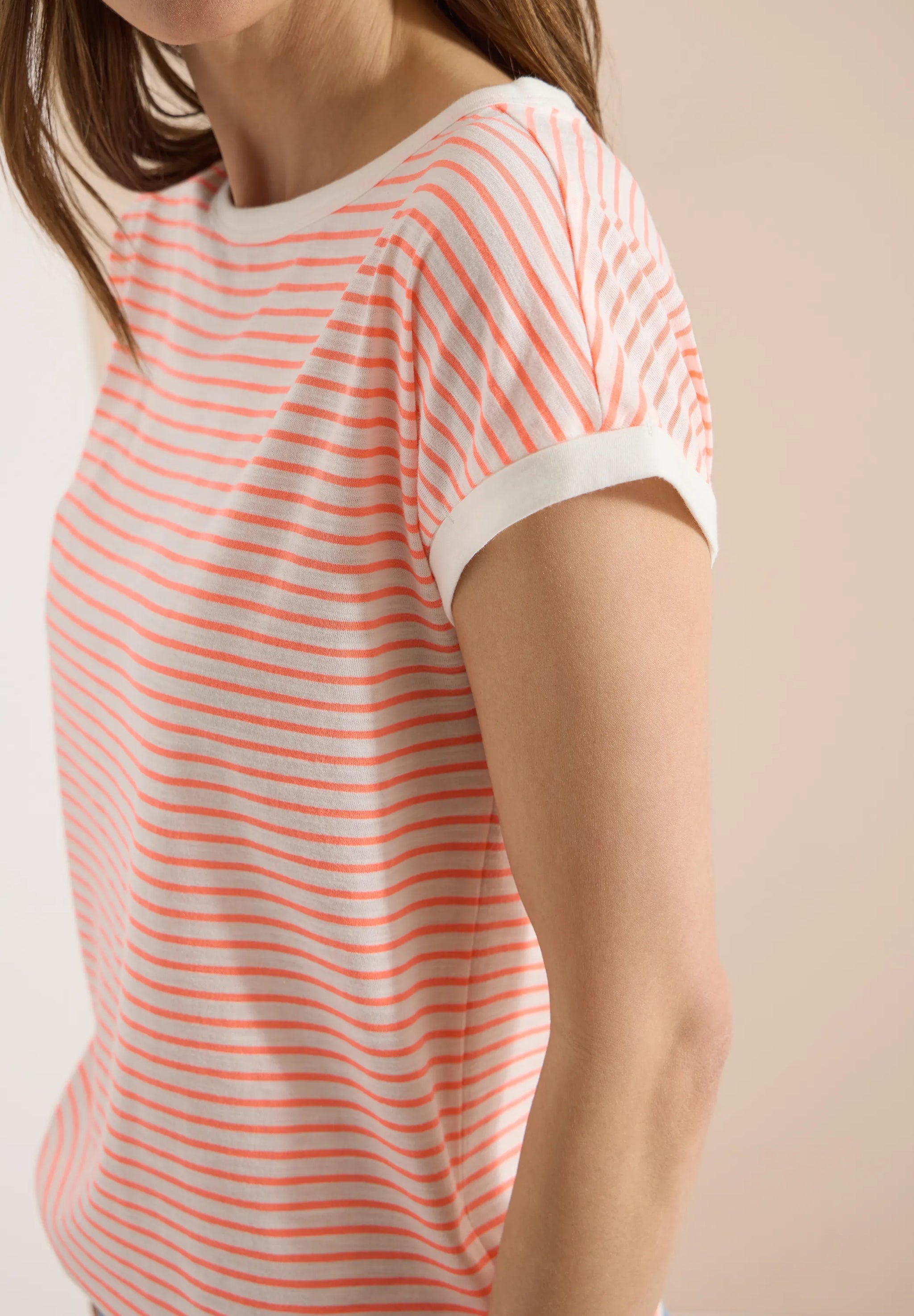 Cecil – T-Shirt mit Boat Neck und Streifen
