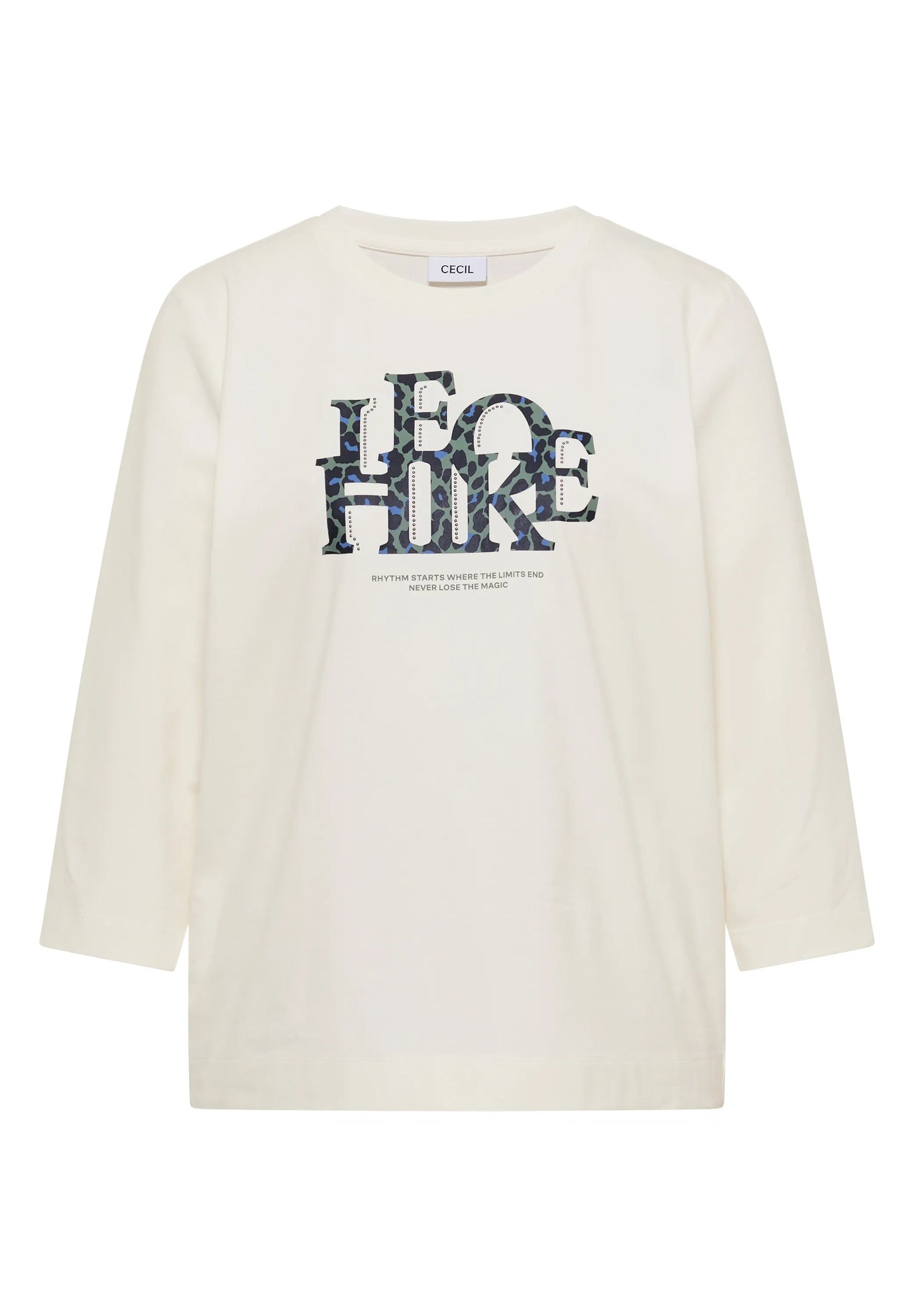 Cecil Damen 3/4-Arm Shirt Leo-Look