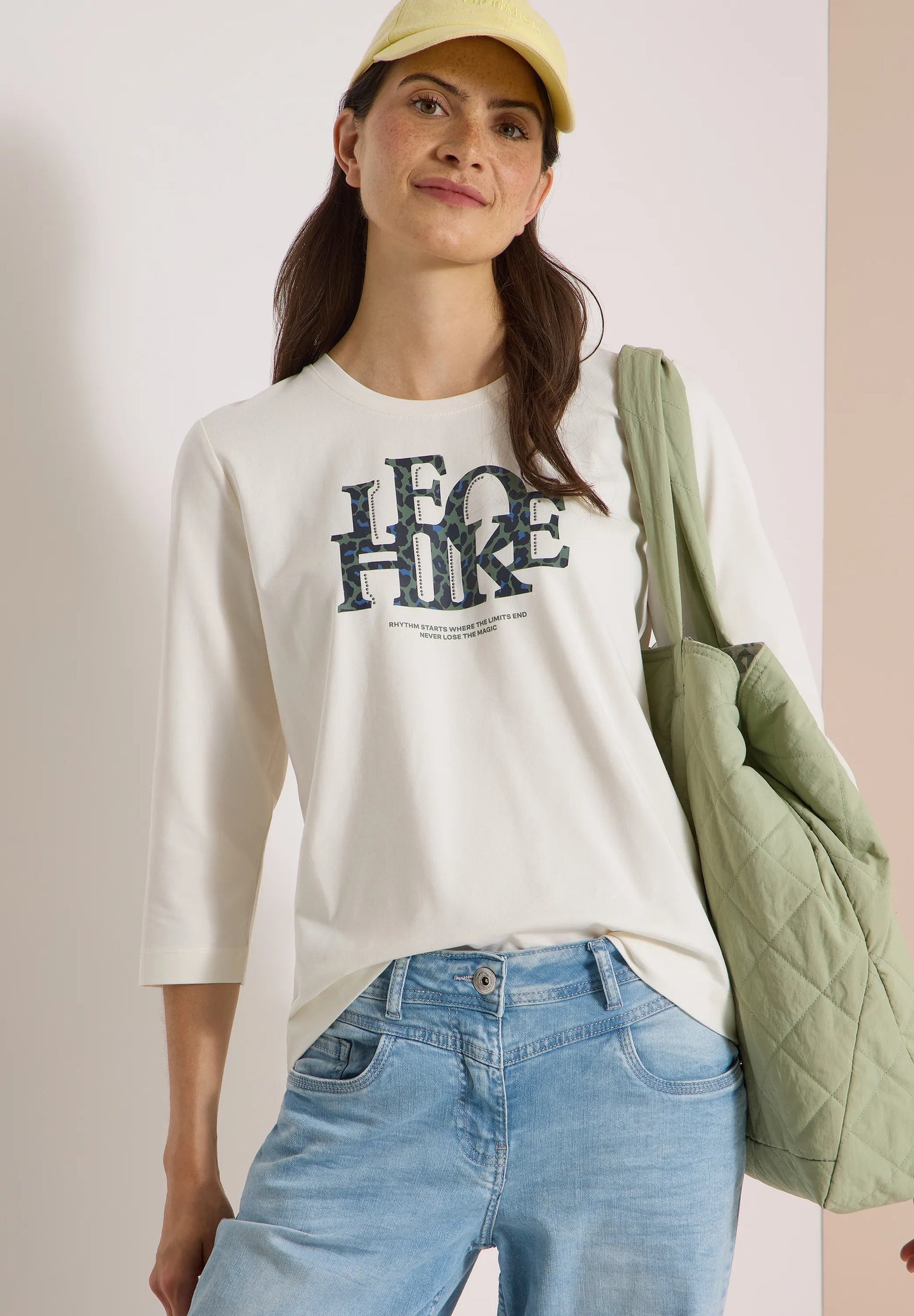 Cecil Damen 3/4-Arm Shirt Leo-Look