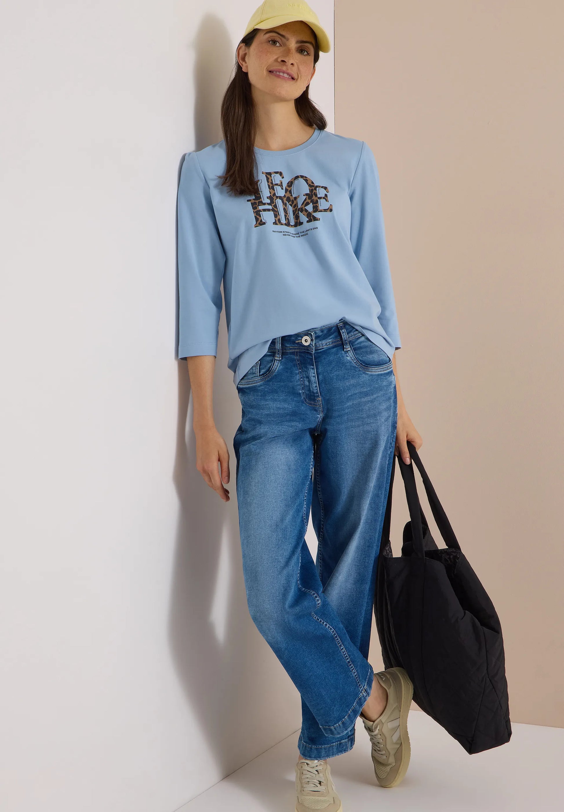 Cecil Damen Shirt 3/4-Arm Shirt Leo-Look