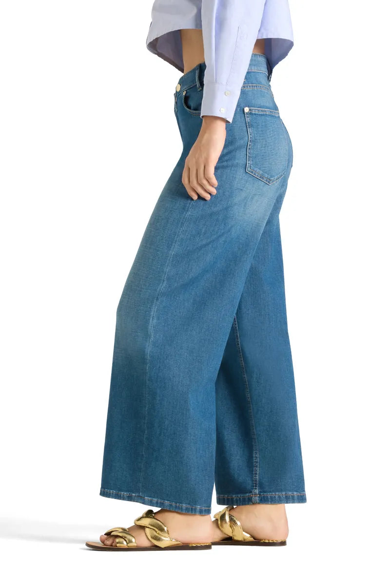 Cambio Damen Jeans Baggy asymmetrical