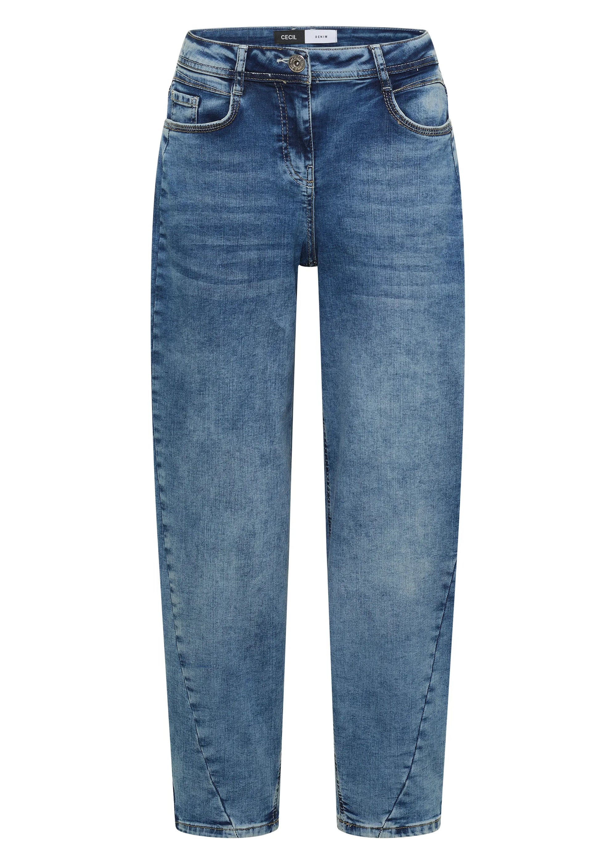 Cecil Damen Jeans High Waist Barrel Leg
