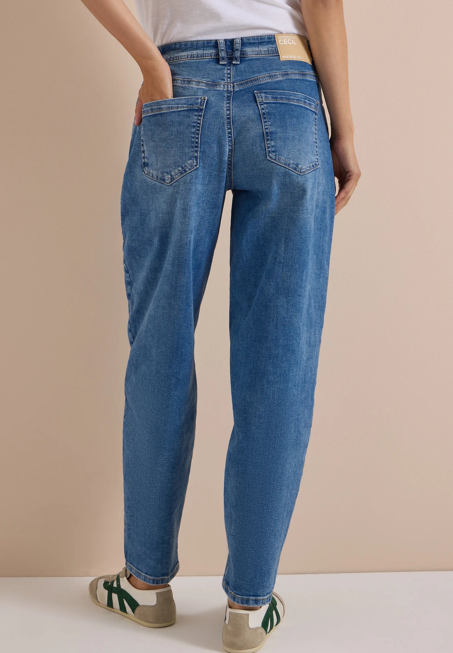 Cecil Damen Jeans High Waist Barrel Leg
