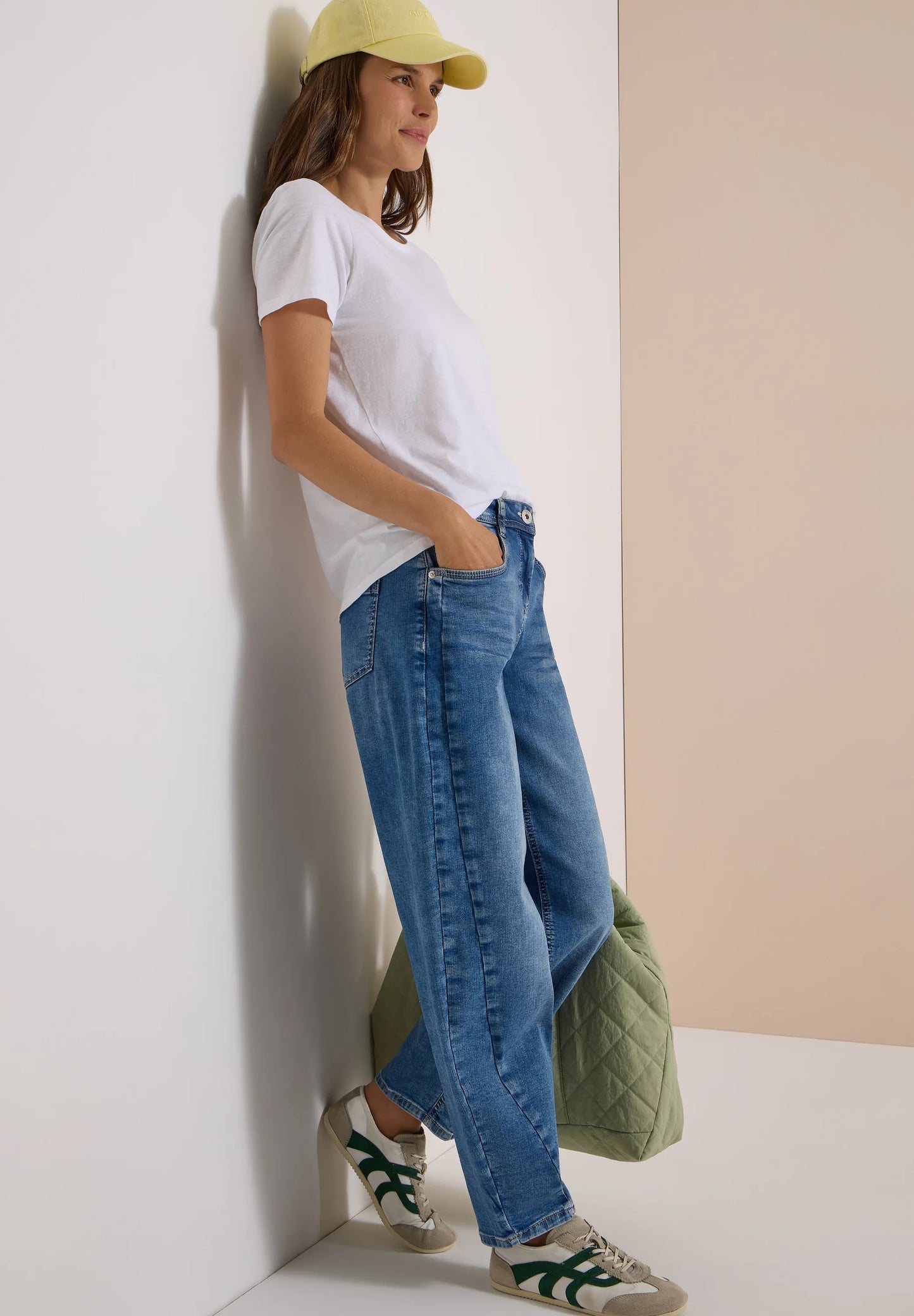 Cecil Damen Jeans High Waist Barrel Leg