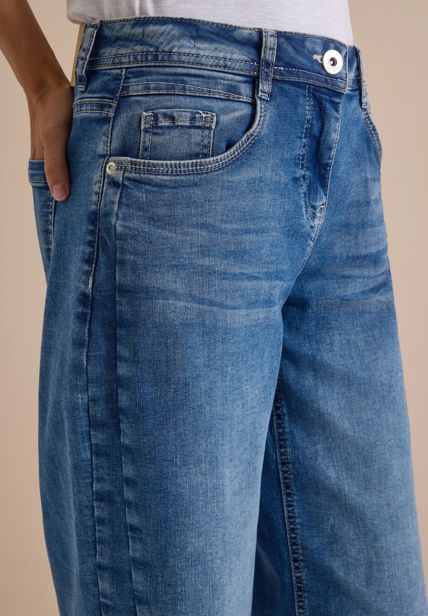 Cecil Damen Jeans High Waist Barrel Leg