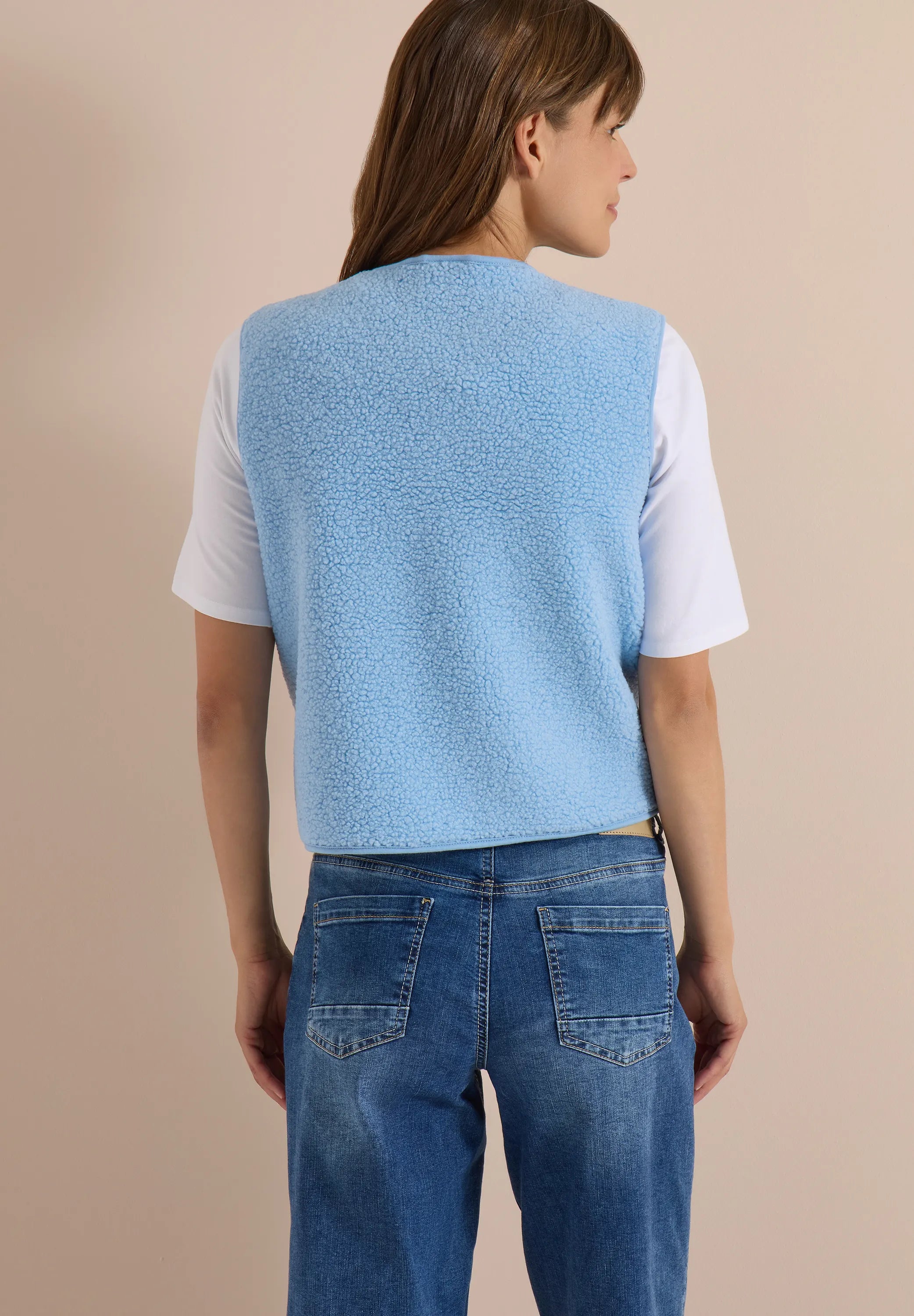 Cecil Damen Teddy-Weste mit Softshell-Details