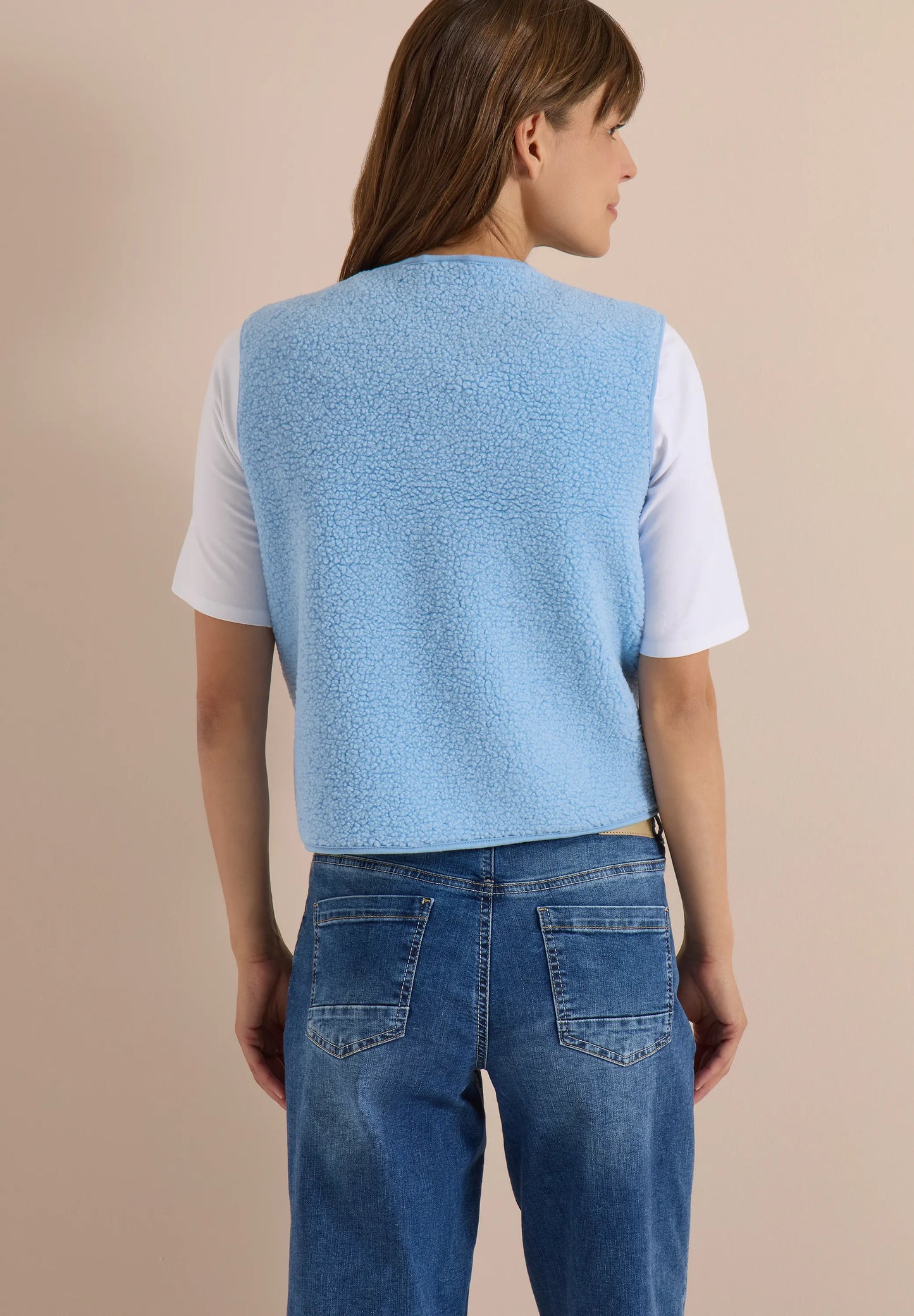 Cecil Damen Teddy-Weste mit Softshell-Details