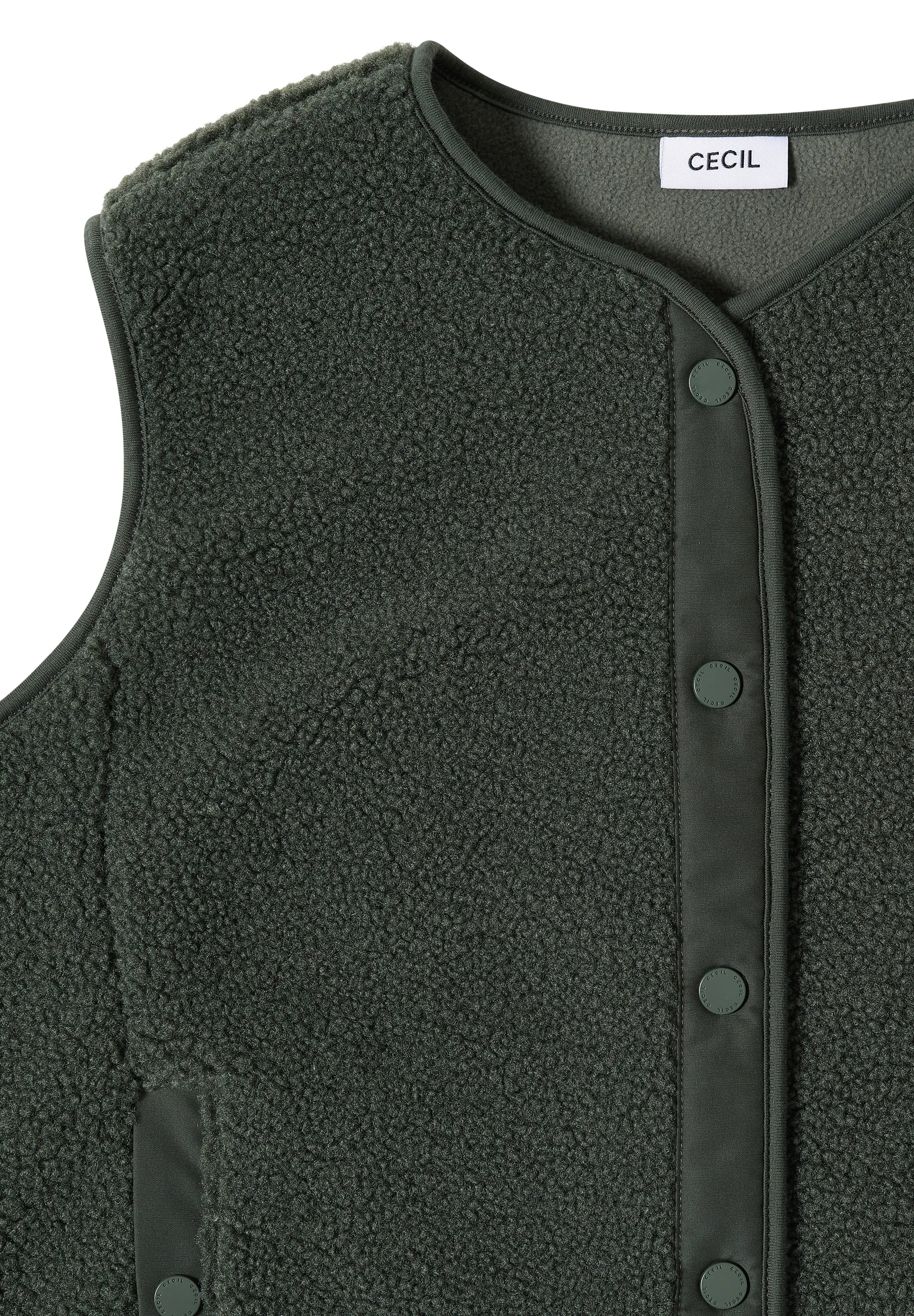 Cecil Damen Teddy-Weste Softshell-Details