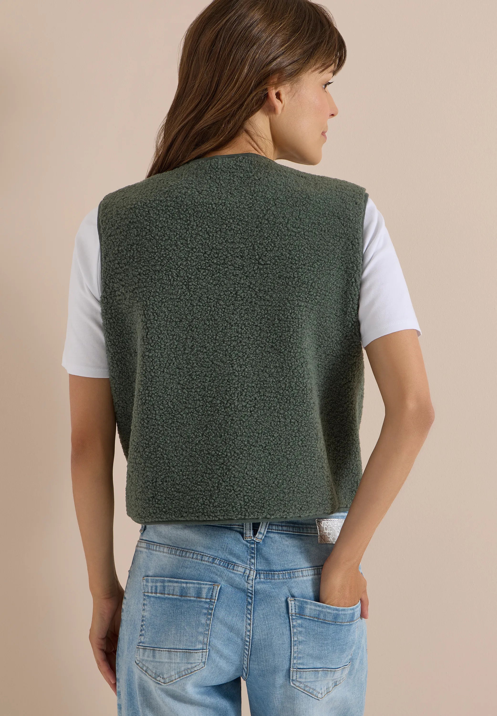 Cecil Damen Teddy-Weste Softshell-Details