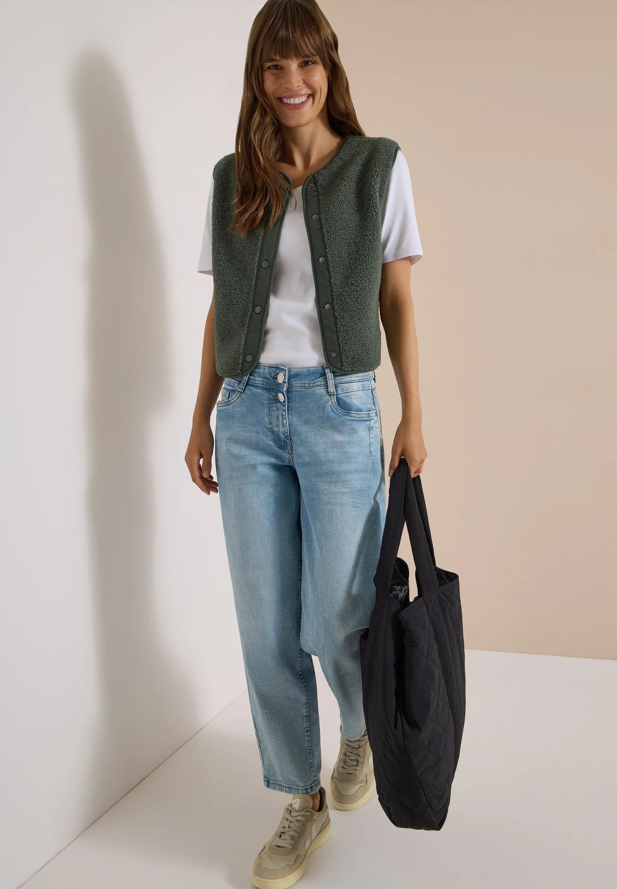 Cecil Damen Teddy-Weste Softshell-Details