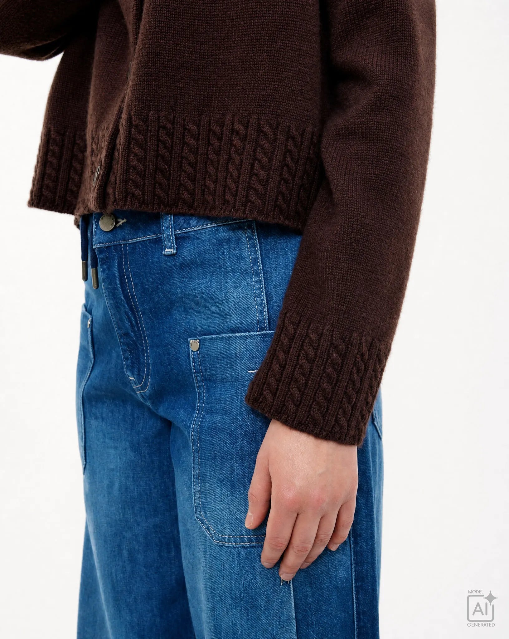 Smith&Soul Damen Strickjacke Raglan Cardigan Cable hem