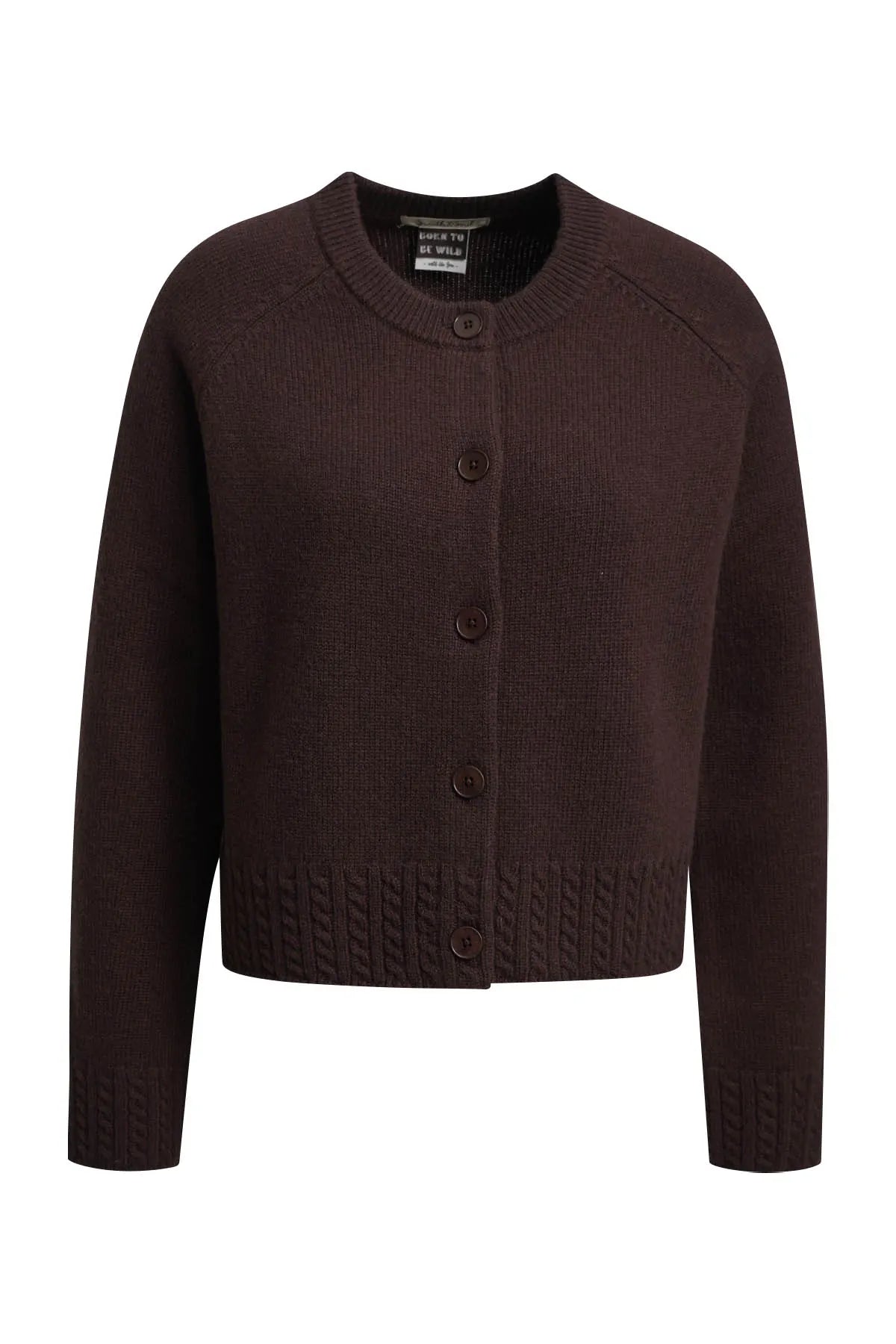 Smith&Soul Damen Strickjacke Raglan Cardigan Cable hem