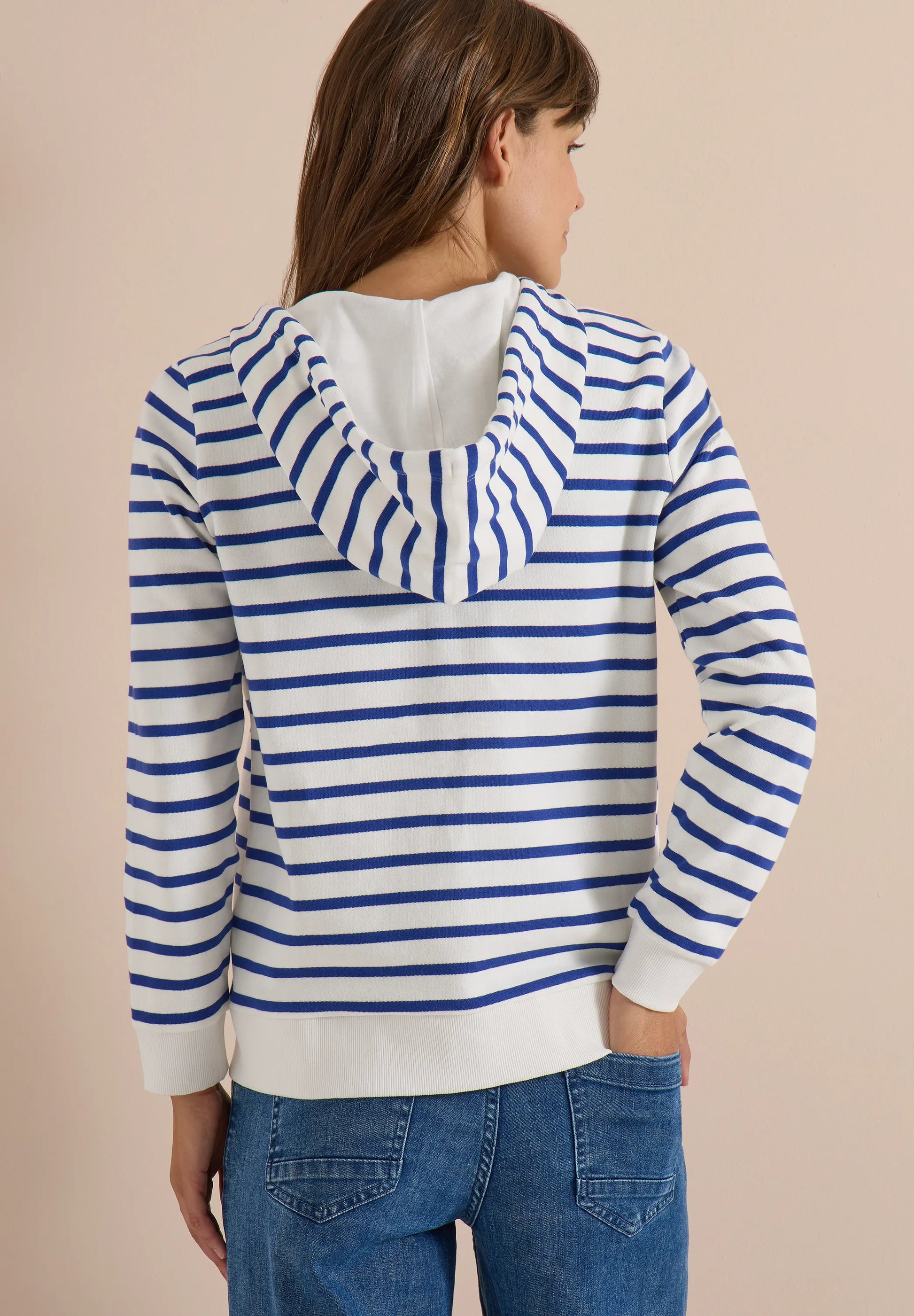 Cecil Damen Langarm Jacke mit Kapuze und Struktur