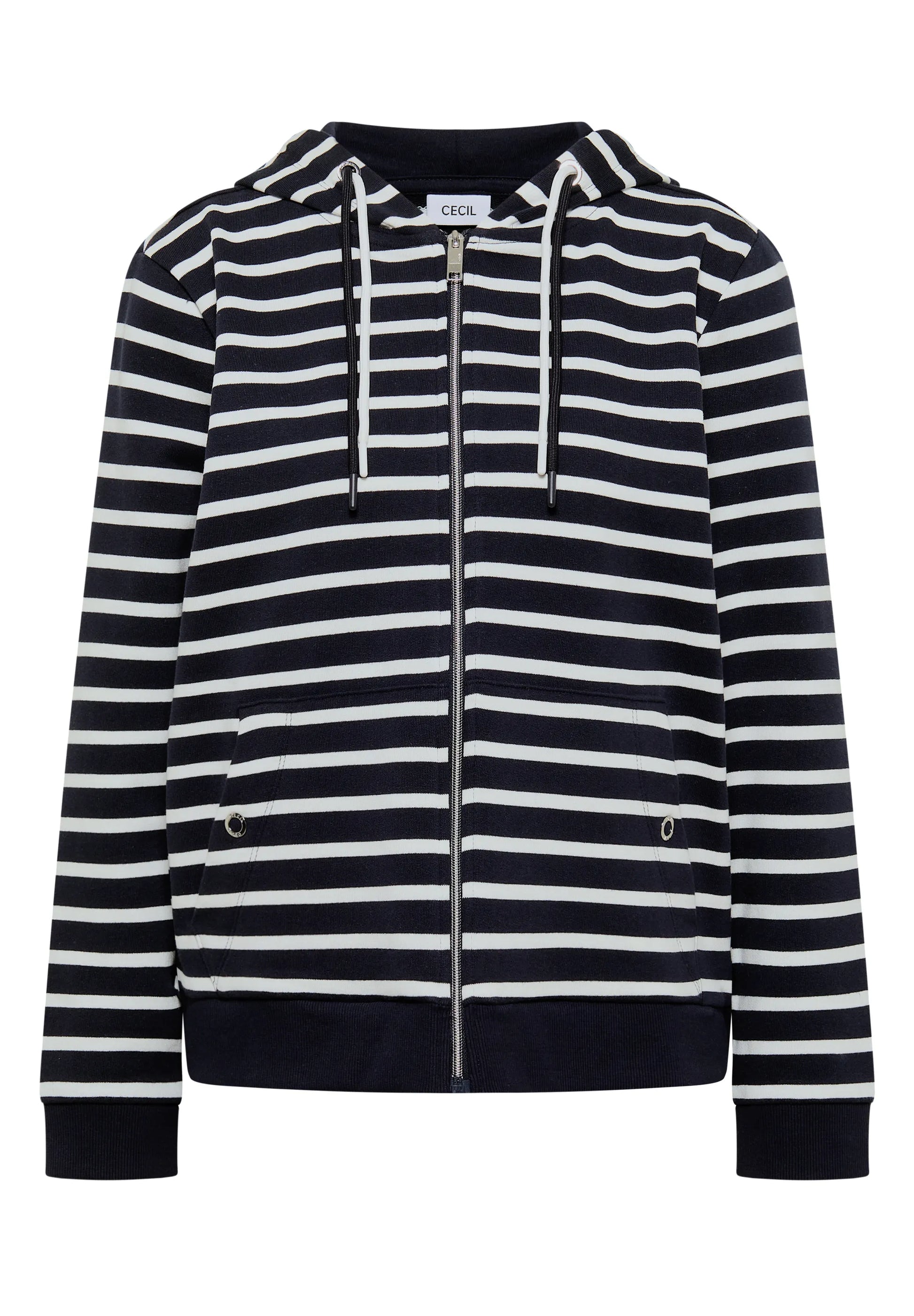 Cecil Damen Langarm Jacke mit Kapuze und Struktur