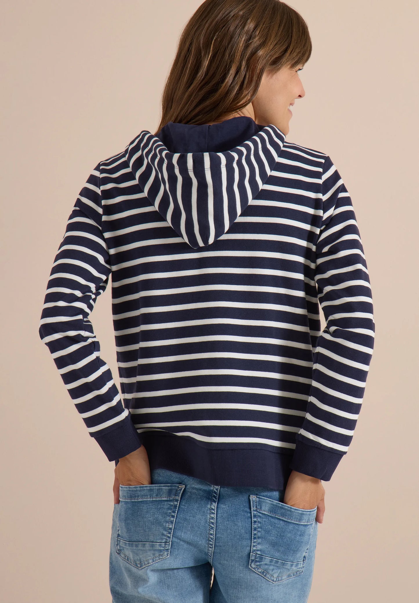 Cecil Damen Langarm Jacke mit Kapuze und Struktur