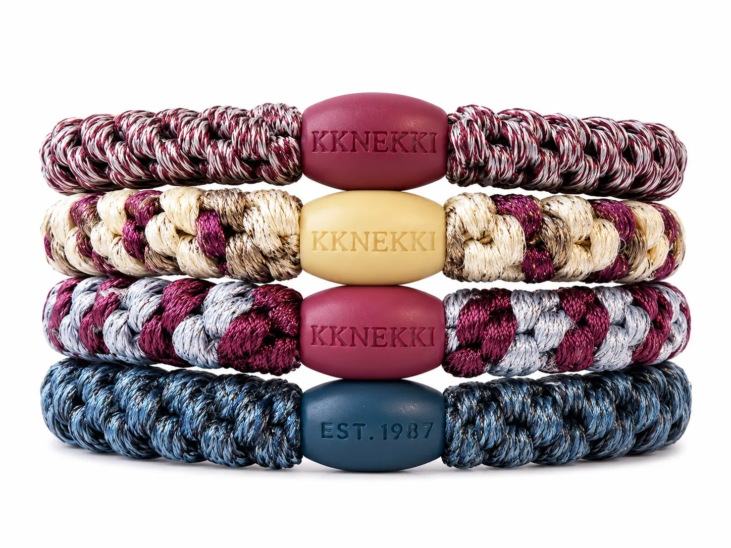 KKNEKKI Haargummis Bundle 4er-Set Waldbeere
