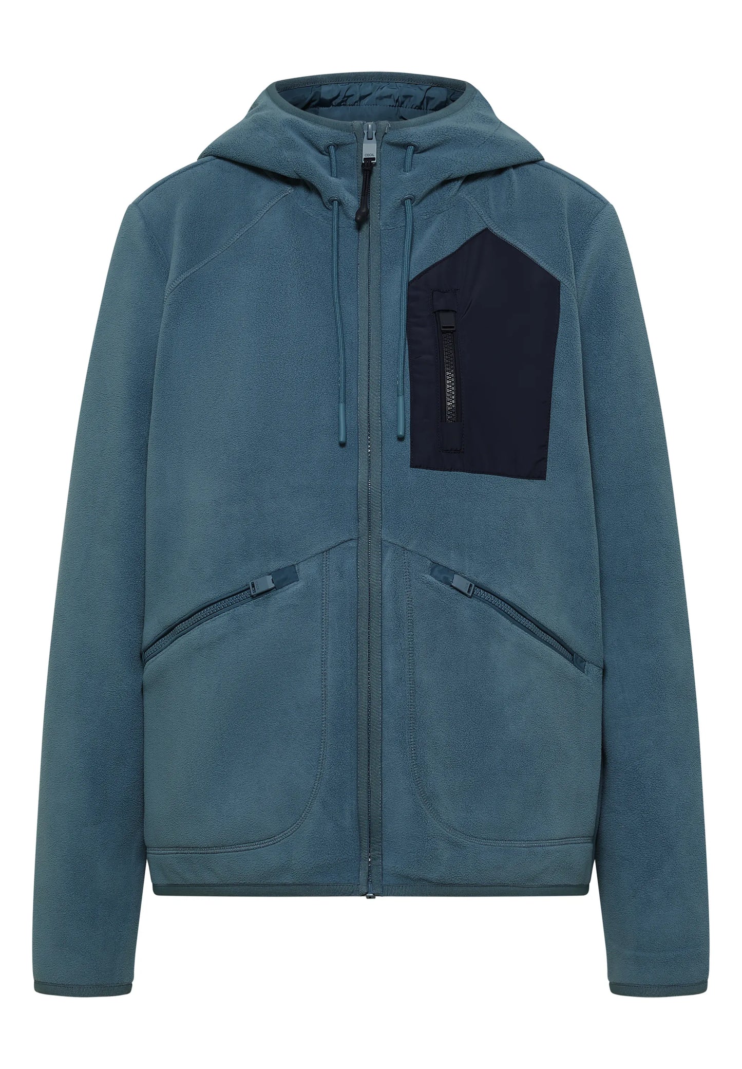 Cecil Damen Jacke aus Fleece mit Kapuze