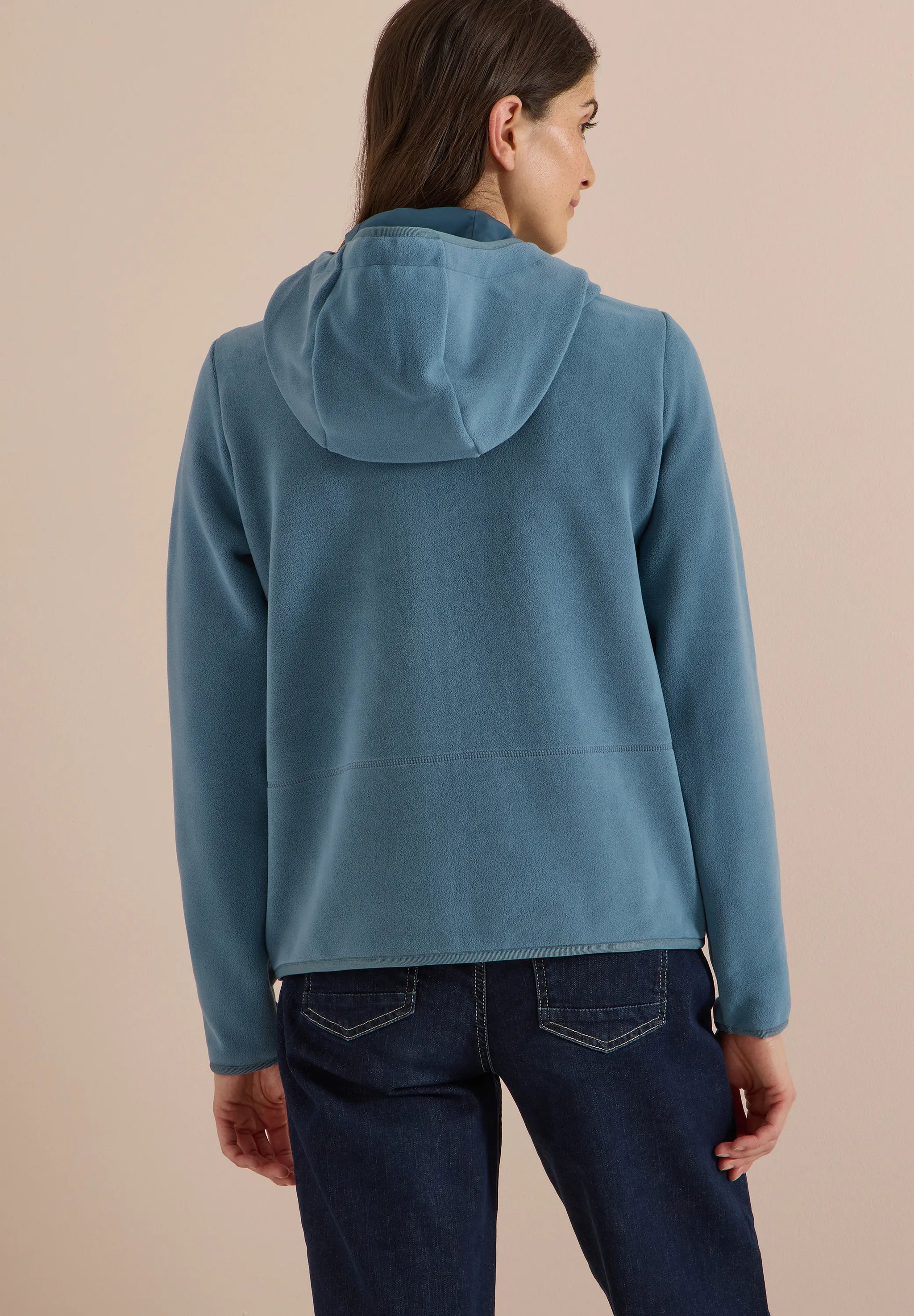 Cecil Damen Jacke aus Fleece mit Kapuze