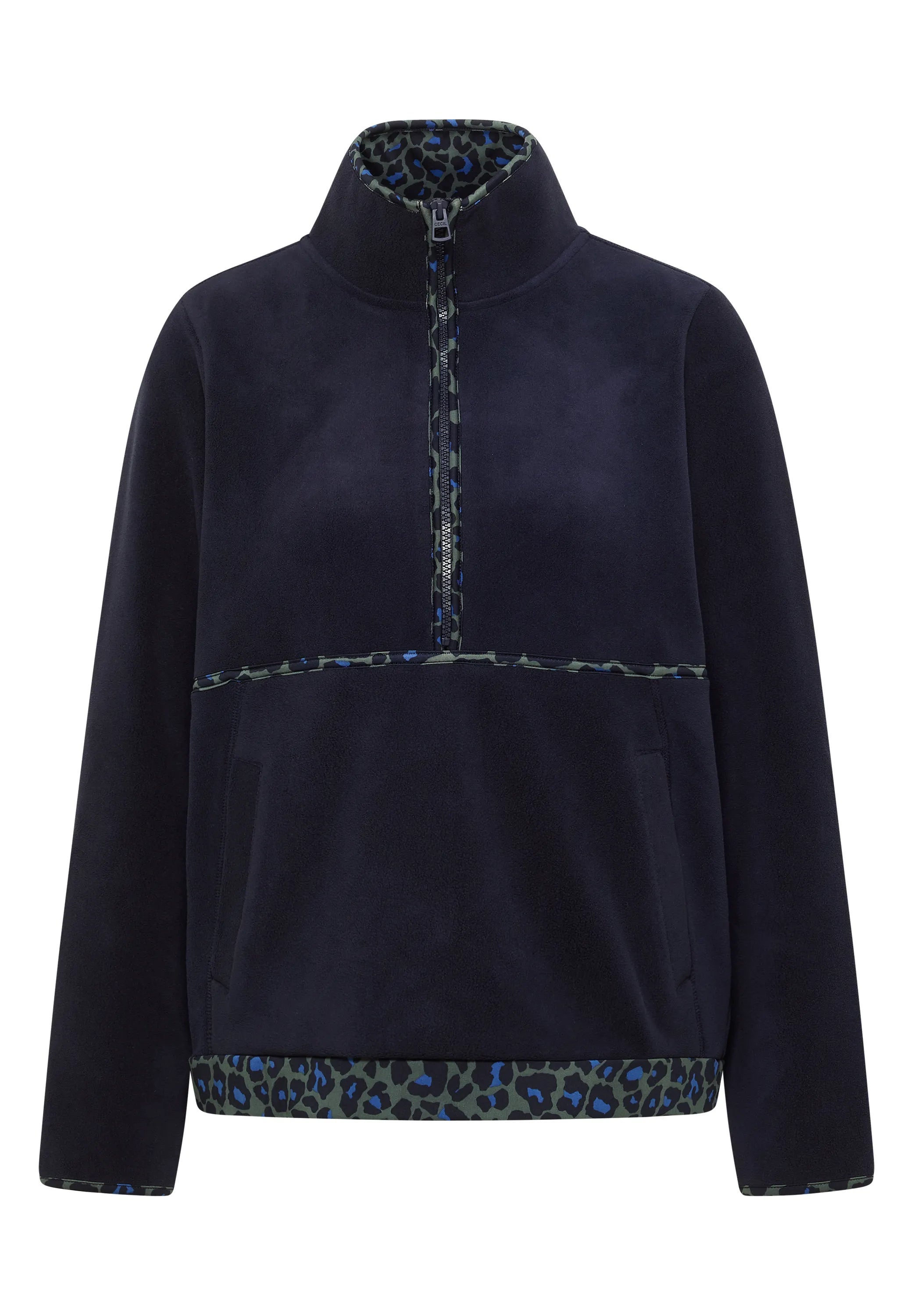 Cecil – Cecil Damen Fleece-Pullover mit Leo-Details