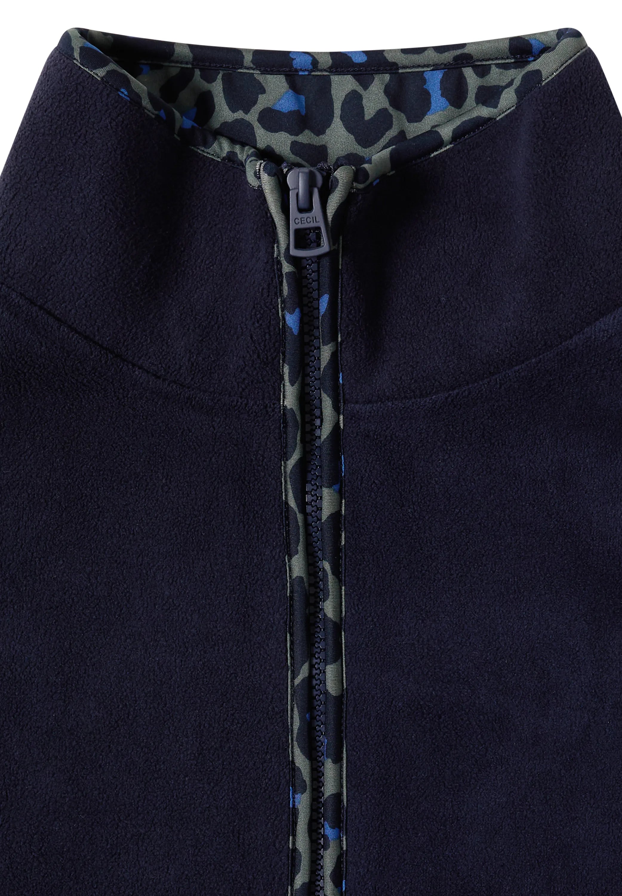 Cecil – Cecil Damen Fleece-Pullover mit Leo-Details