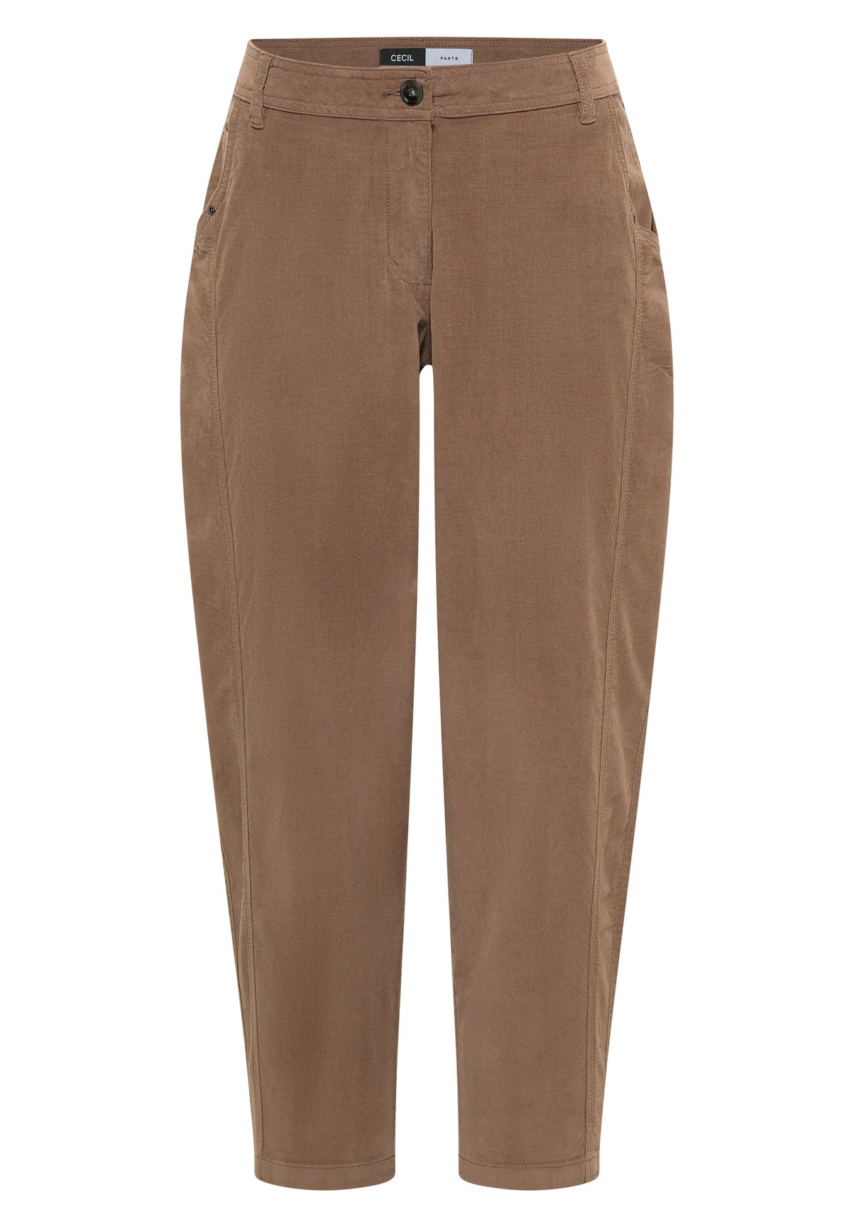 Cecil Damen Hose Mid Waist Barrel Leg Casual Fit
