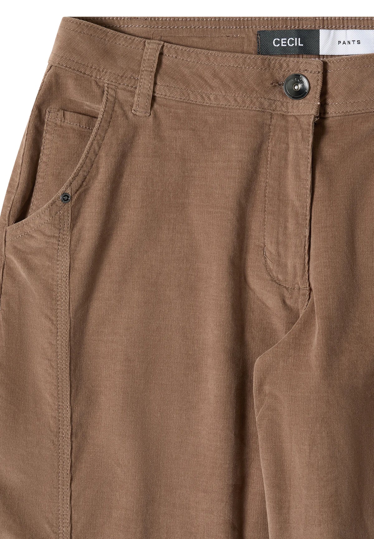 Cecil Damen Hose Mid Waist Barrel Leg Casual Fit