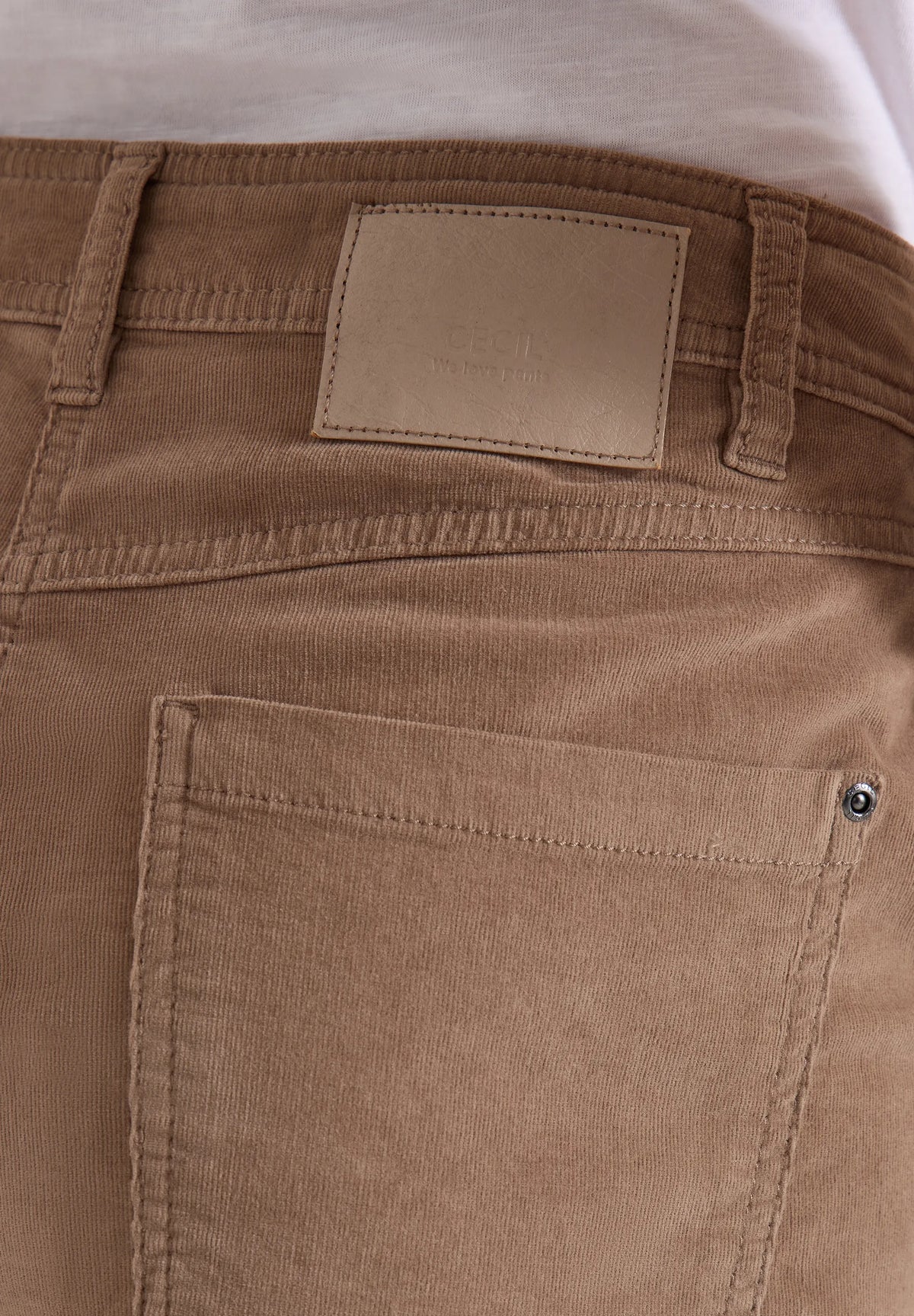 Cecil Damen Hose Mid Waist Barrel Leg Casual Fit