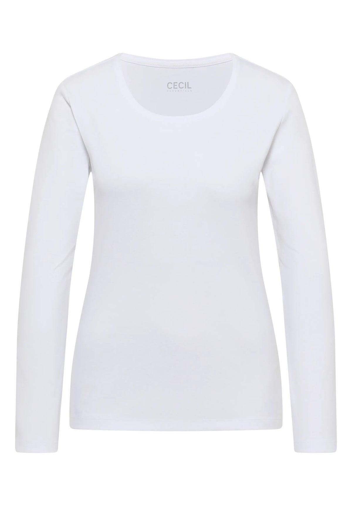 Cecil Damen Basic Langarm Shirt mit Rundhals