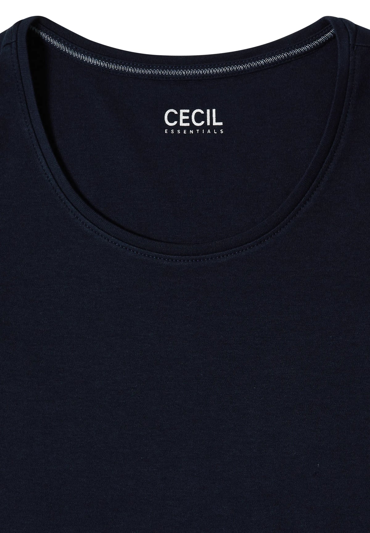 Cecil Damen Basic Langarm Shirt mit Rundhals
