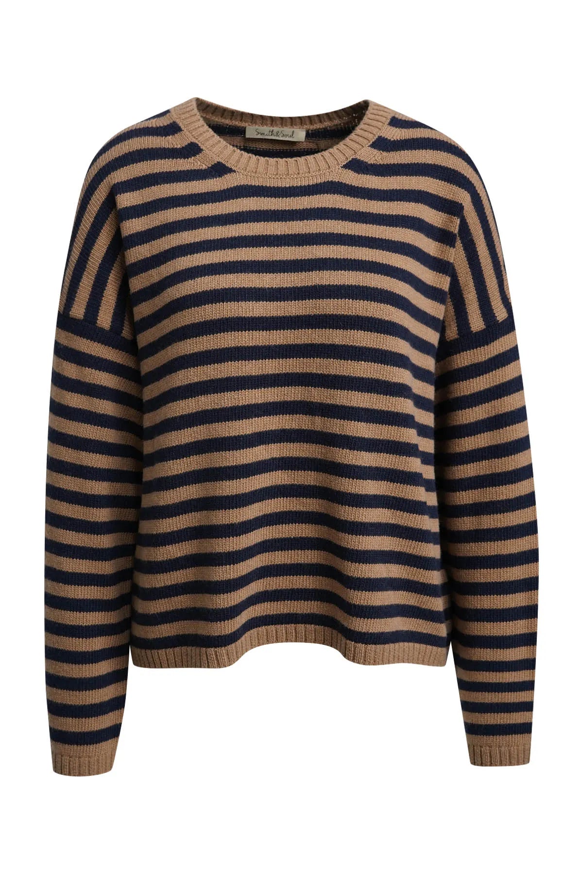 Smith&Soul Damen Strickpullover Striped Round Neck Pullover