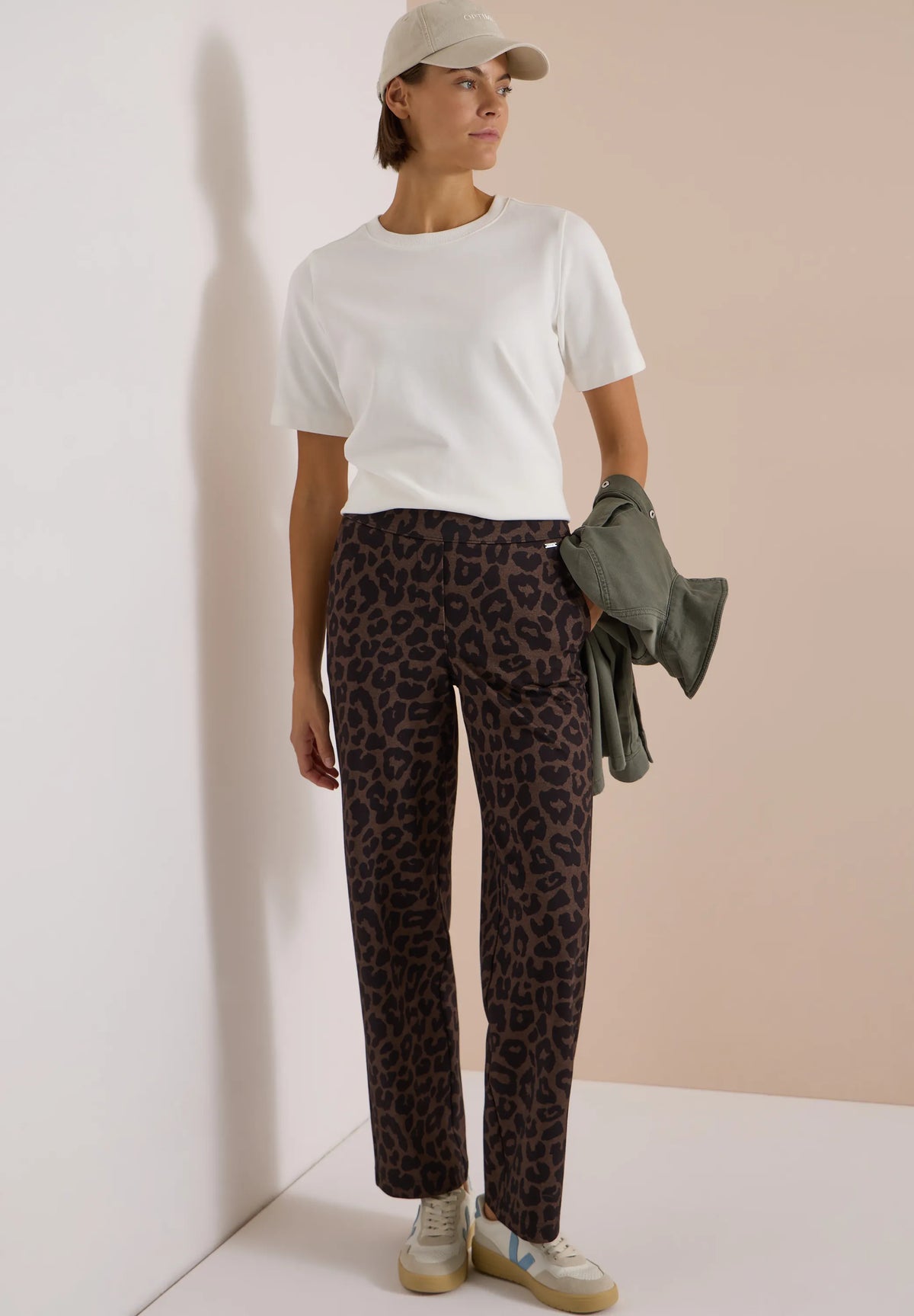 Cecil Damen High Waist Straight Leg Hose