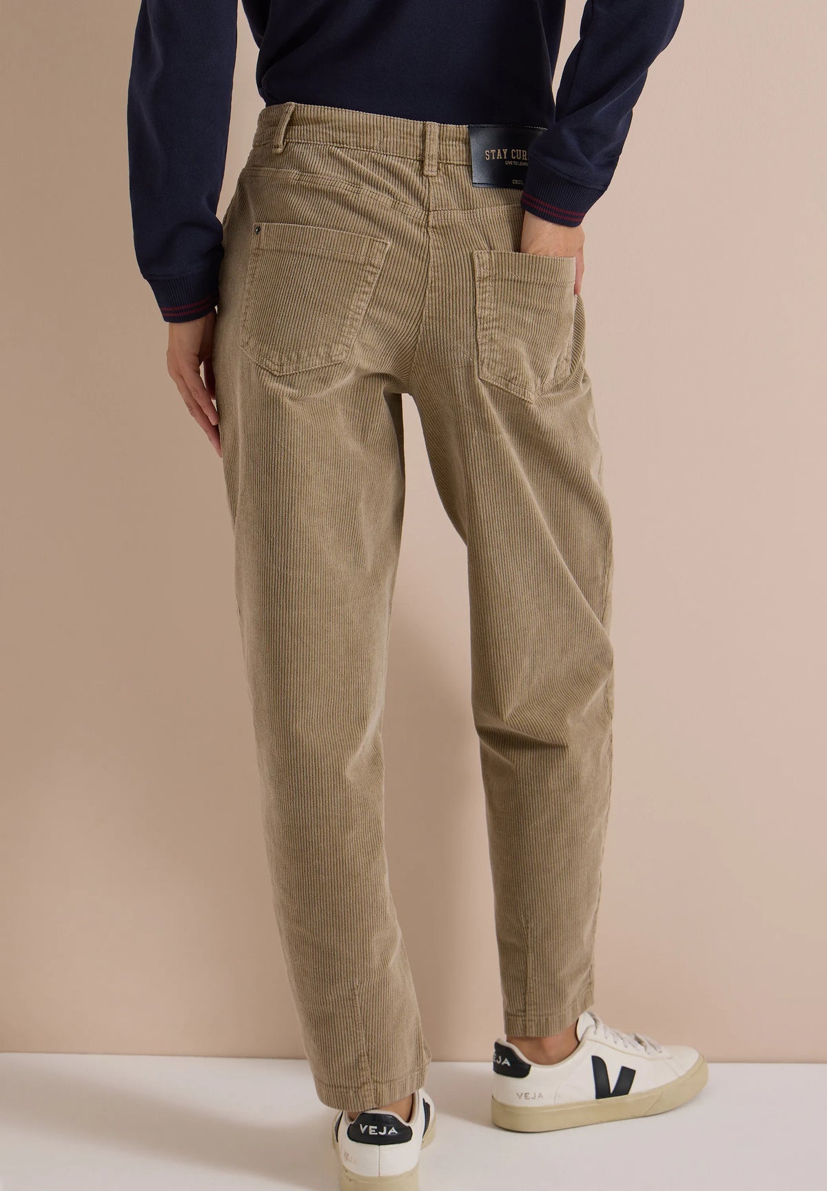 Cecil Damen Mid Waist Barrel Leg Hose