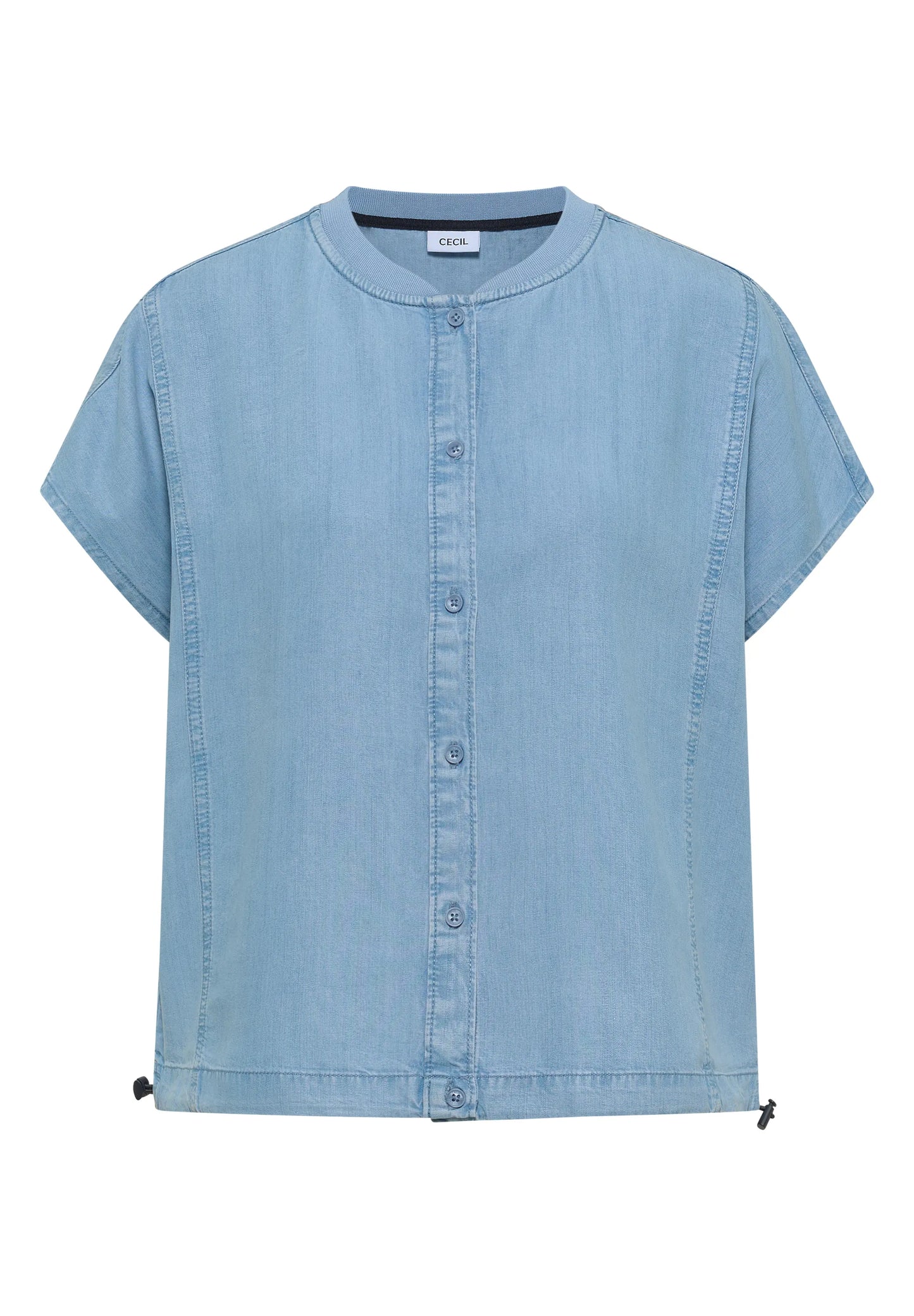 Cecil – Lyocell-Bluse in Blouson-Optik