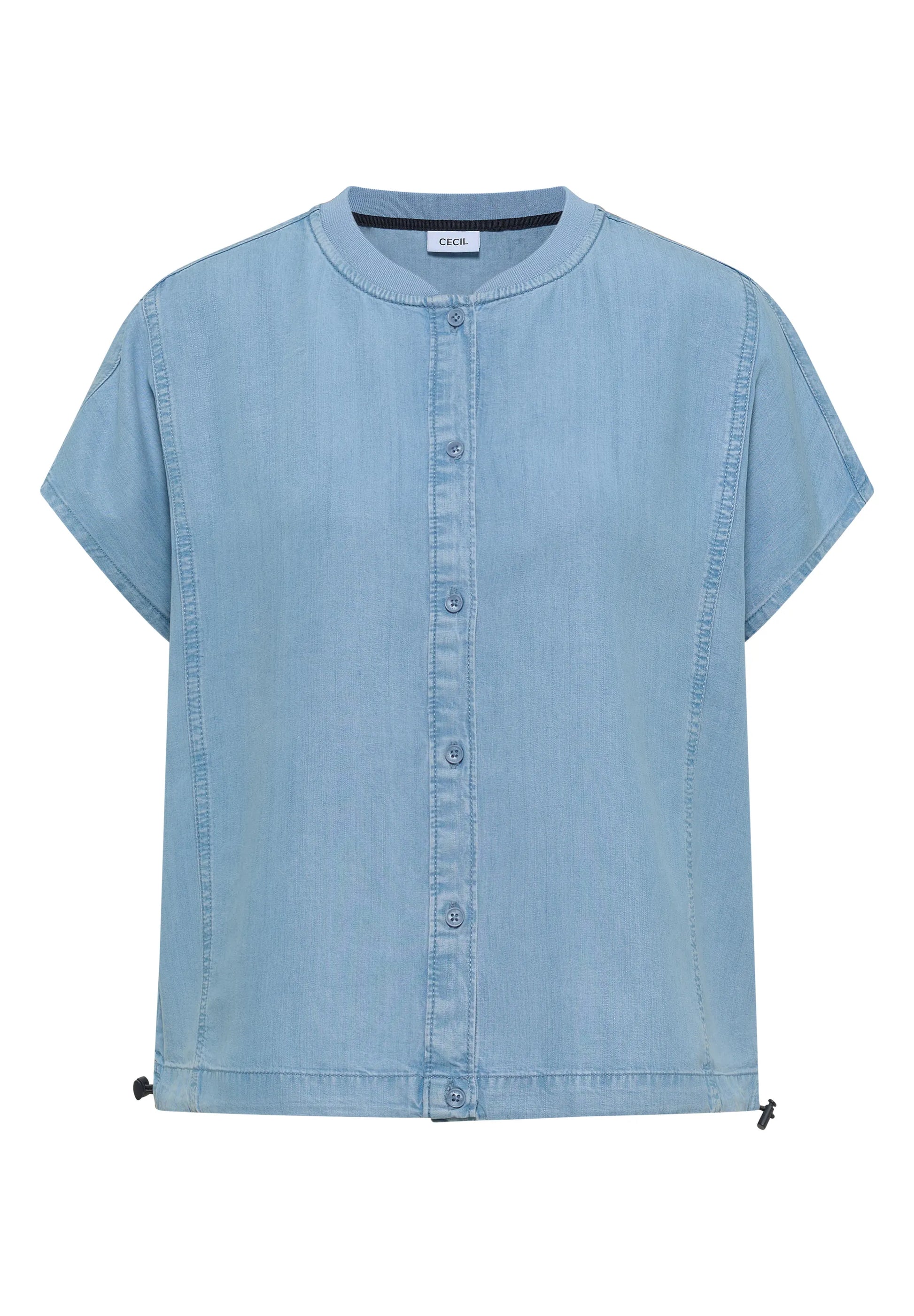 Cecil – Lyocell-Bluse in Blouson-Optik