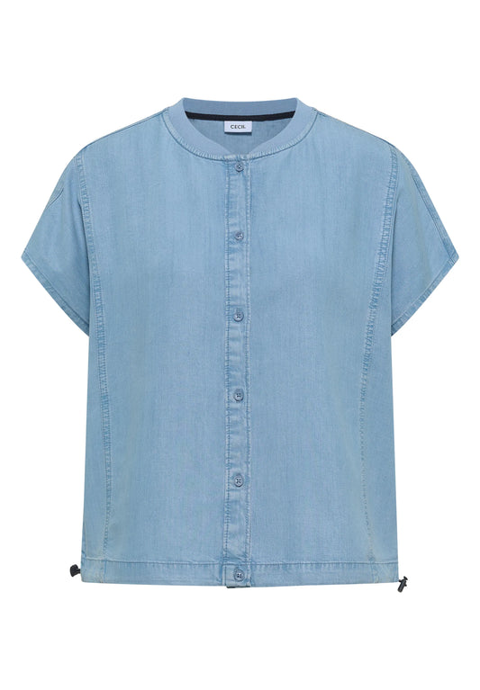 Cecil – Lyocell-Bluse in Blouson-Optik