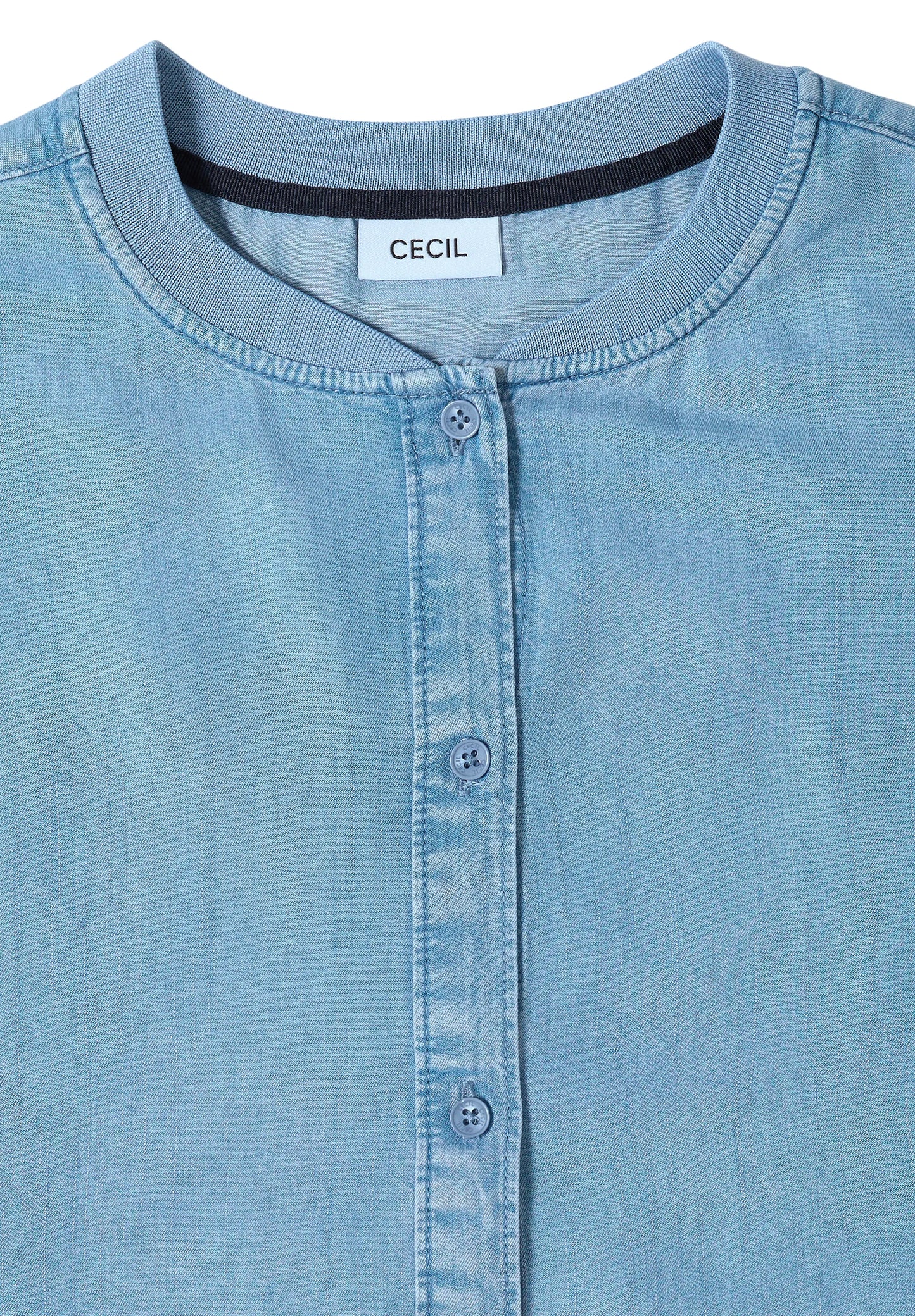 Cecil – Lyocell-Bluse in Blouson-Optik