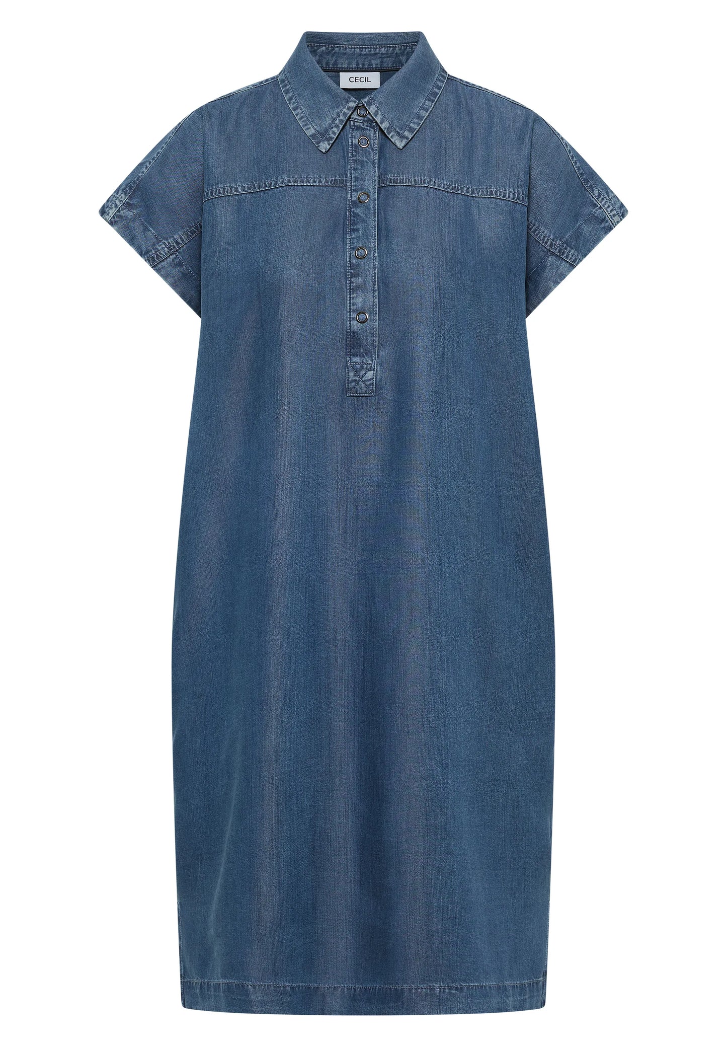 Knielanges Kleid im Denim-Look
