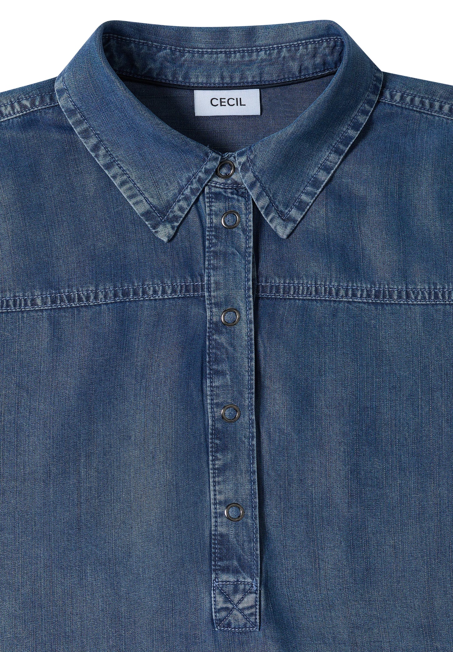 Knielanges Kleid im Denim-Look
