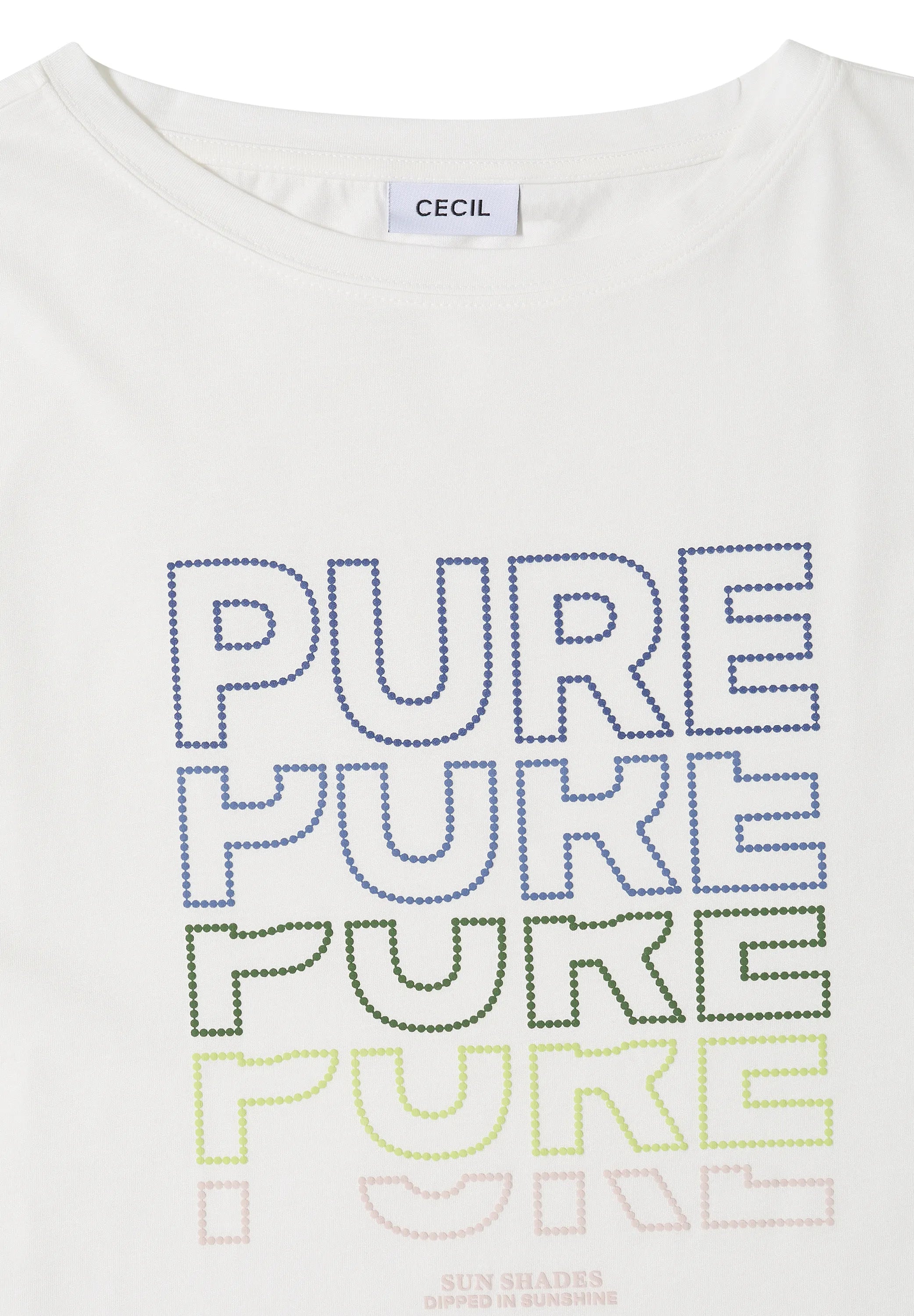 Cecil – T-Shirt mit Boat Neck und Frontprint